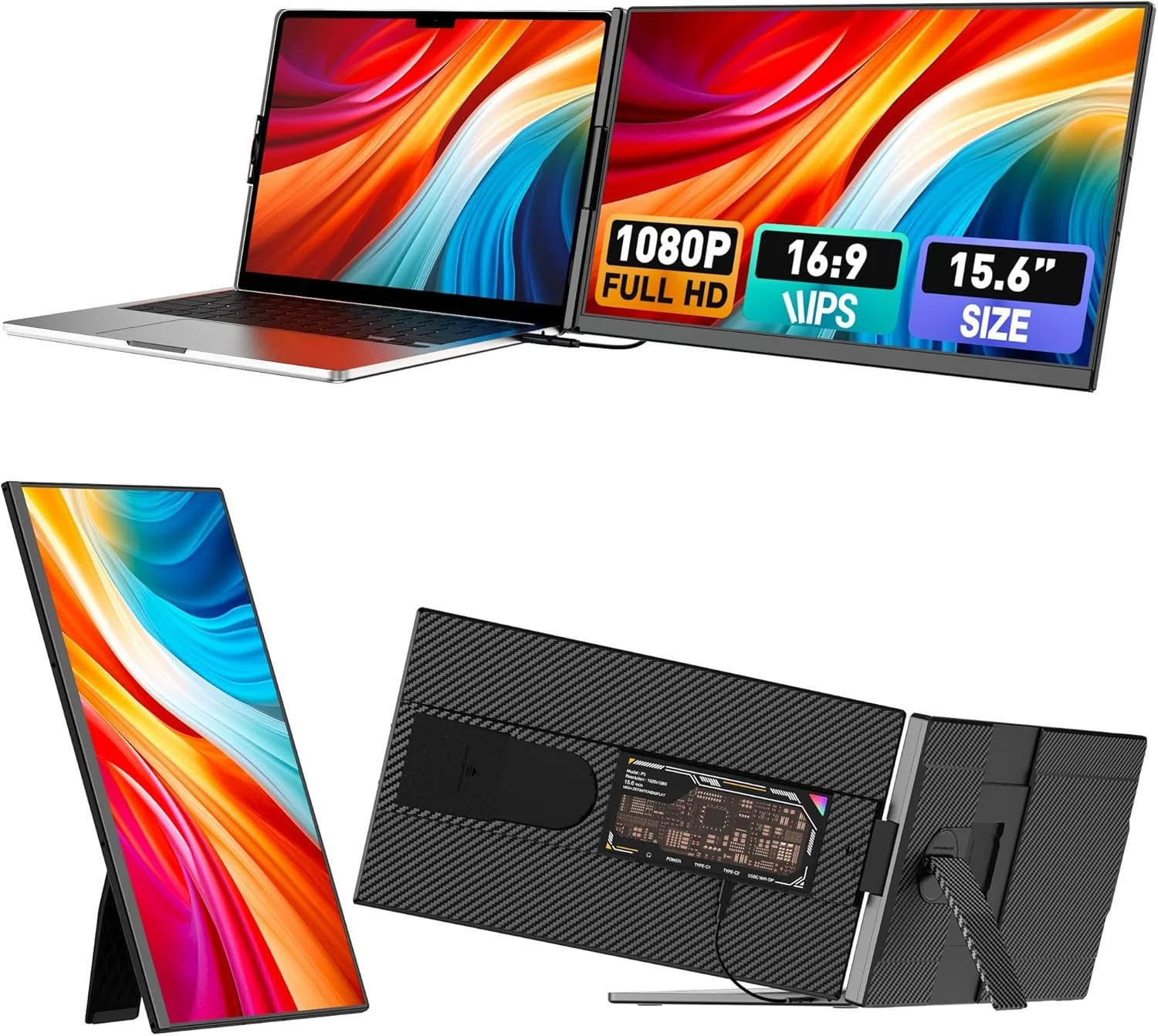 Монітор портативний 15.6" Kwumsy P5 Full HD IPS 60 Гц, фото №1 Монітор портативний 15.6" Kwumsy P5 Full HD IPS 60 Гц, фото №1