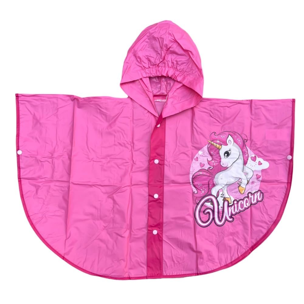 Дождевик CARTOON Единорог Детский Плащ-пончо с капюшоном и застежкой на пуговицы, фото №1 Дождевик CARTOON Единорог Детский Плащ-пончо с капюшоном и застежкой на пуговицы, фото №1