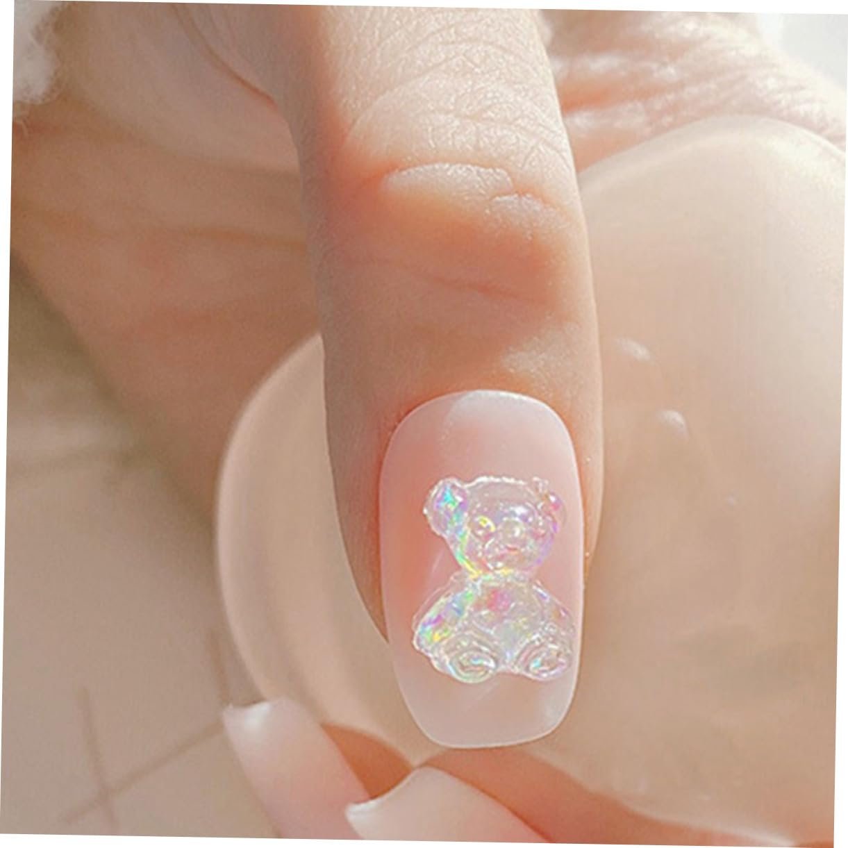 Прикраса для нігтів Ведмідь Amosfun 100 шт, прикраси для манікюру у формі ведмедя, полімерні наклейки, фото №3