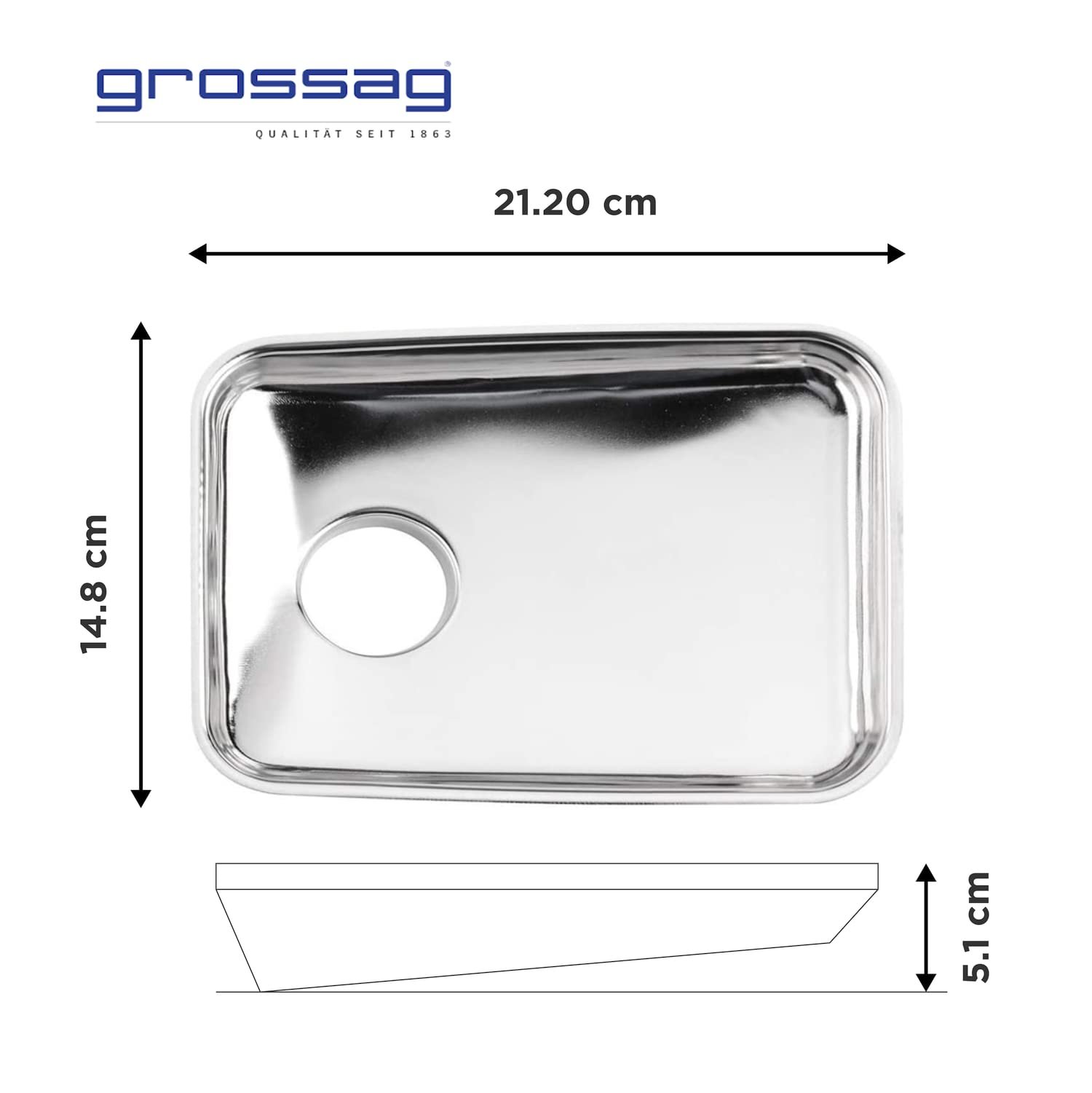 Насадка-м’ясорубка Grossag 1354 для Kitchen Aid Stainless Steel, фото №4