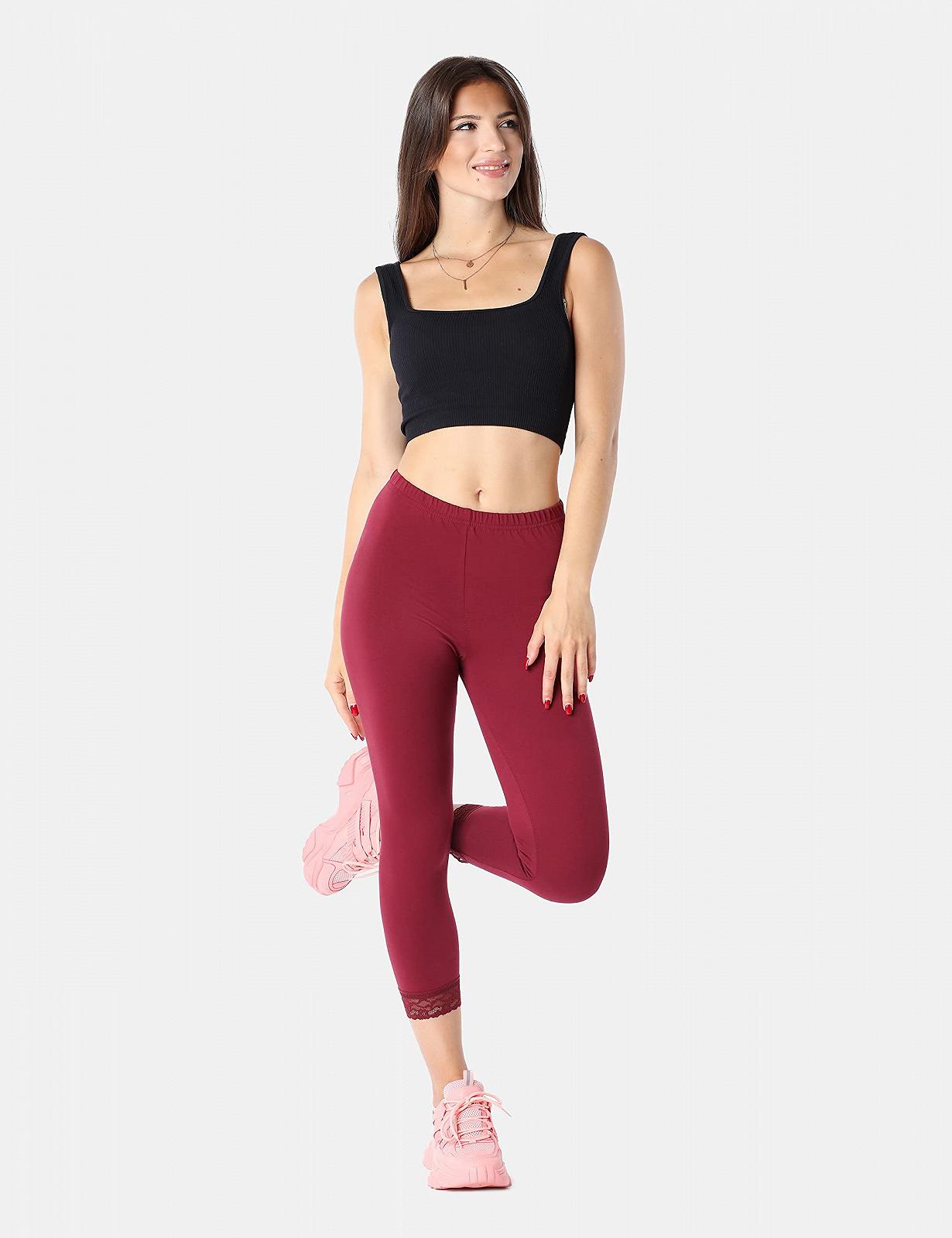 Капри Bellivalini Женские 3/4 BLV50-224 из органического хлопка с кружевом для туники, фото №5