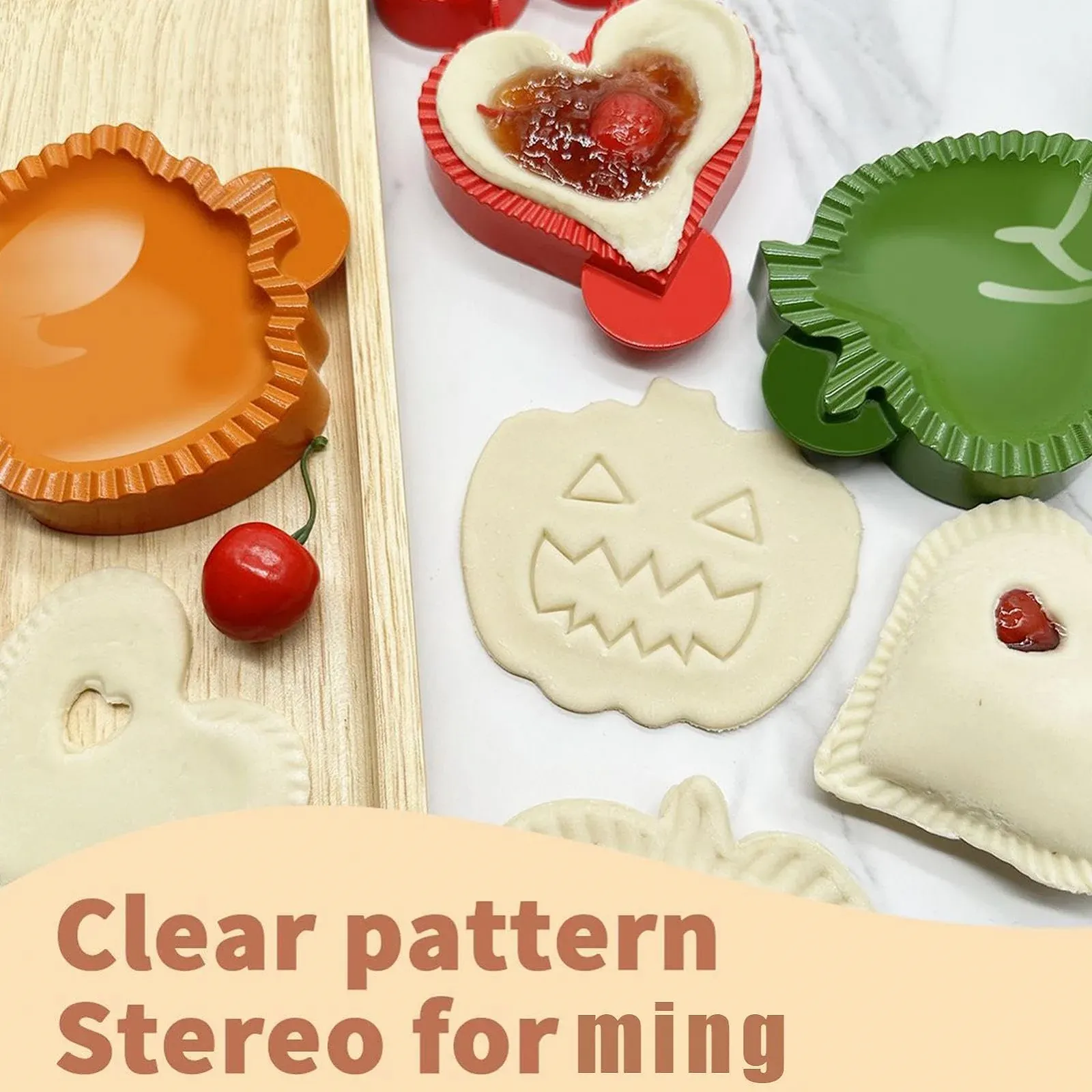 Набор мини-форм для пирогов 3 шт для выпечки на Рождество и Хэллоуин, фото №5