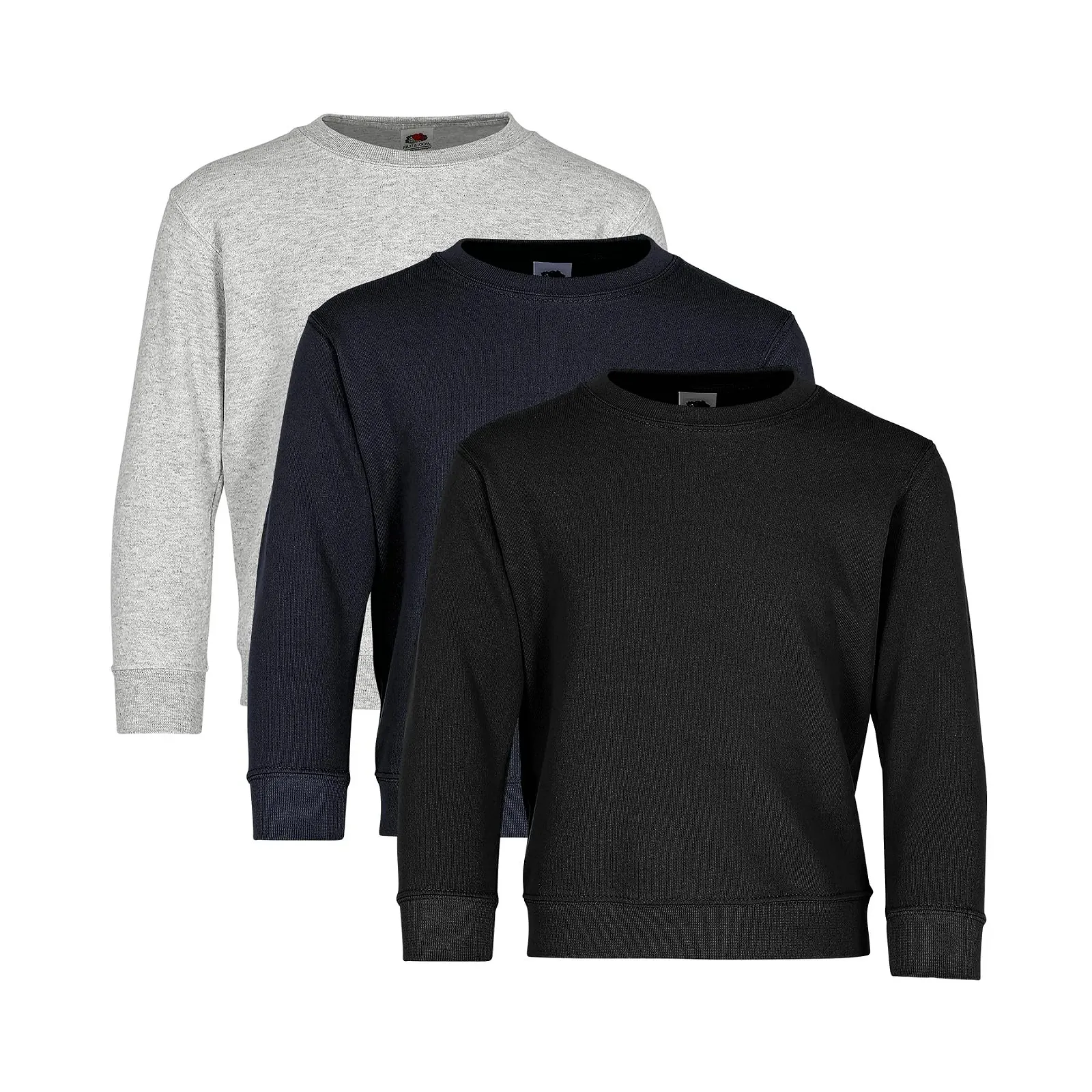 Комплект дитячих класичних світшотів Fruit of the Loom, 3 шт. + Текстильна тканинна сумка, фото №1 Комплект дитячих класичних світшотів Fruit of the Loom, 3 шт. + Текстильна тканинна сумка, фото №1