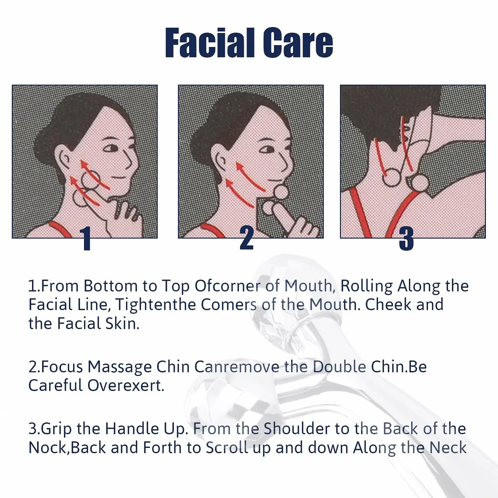 3D Масажер для обличчя та тіла Ролер 360° Обертання, фото №5