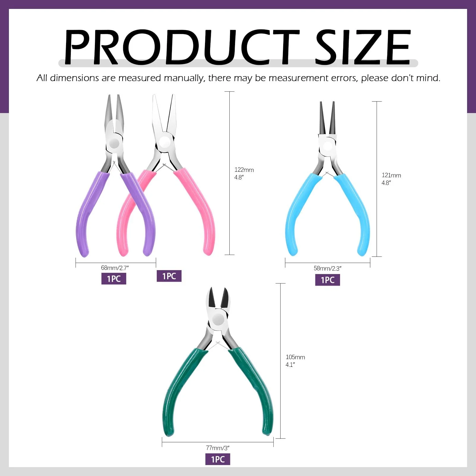 Набор плоскогубцев для бижутерии Swpeet профессиональный инструмент для изготовления бижутерии (5A), фото №2 Набор плоскогубцев для бижутерии Swpeet профессиональный инструмент для изготовления бижутерии (5A), фото №2