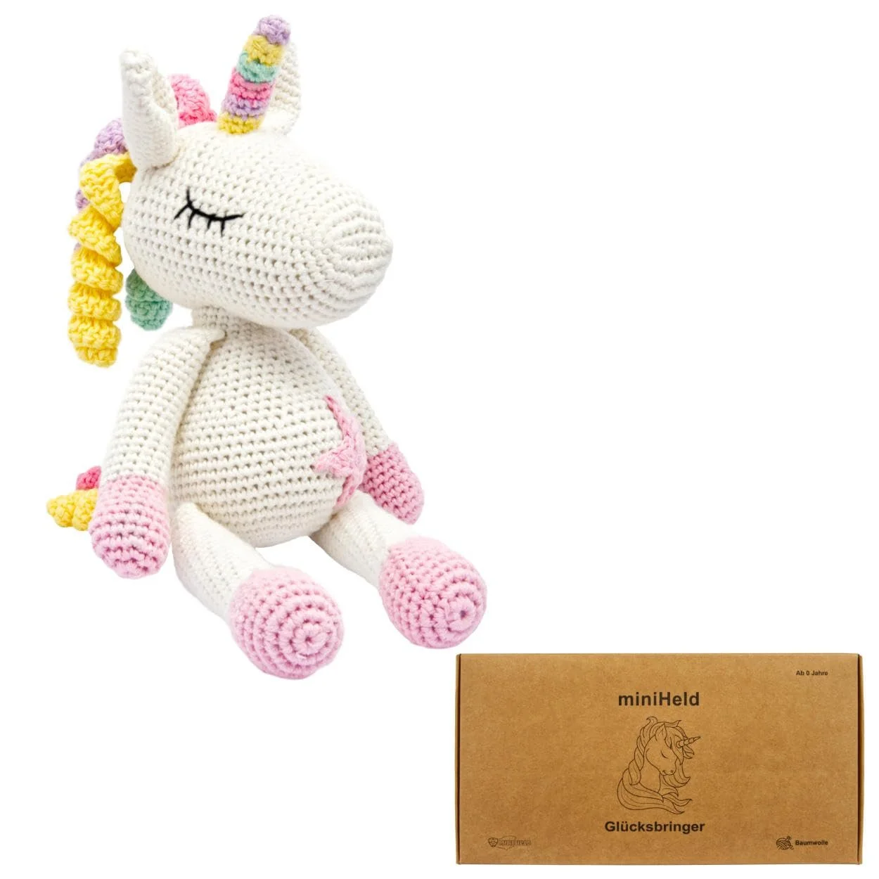 Іграшка miniHeld Обріга шарм єдиноріг ручної роботи бавовна 28 см, фото №7