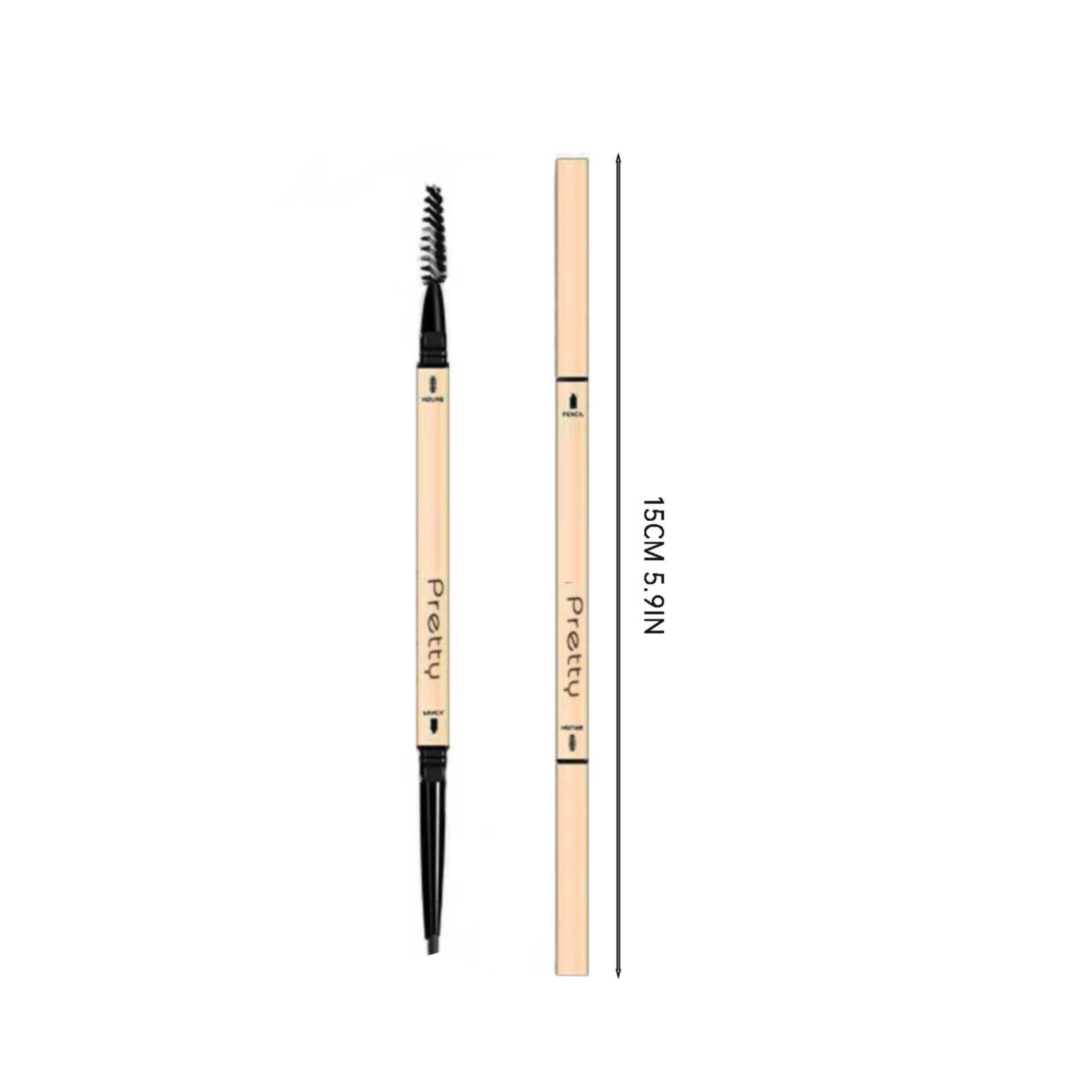 Олівець Lidschatten Маленький для брів із золотими стрижнями двосторонній трикутний пітностійкий мило для брів B One Size, фото №6