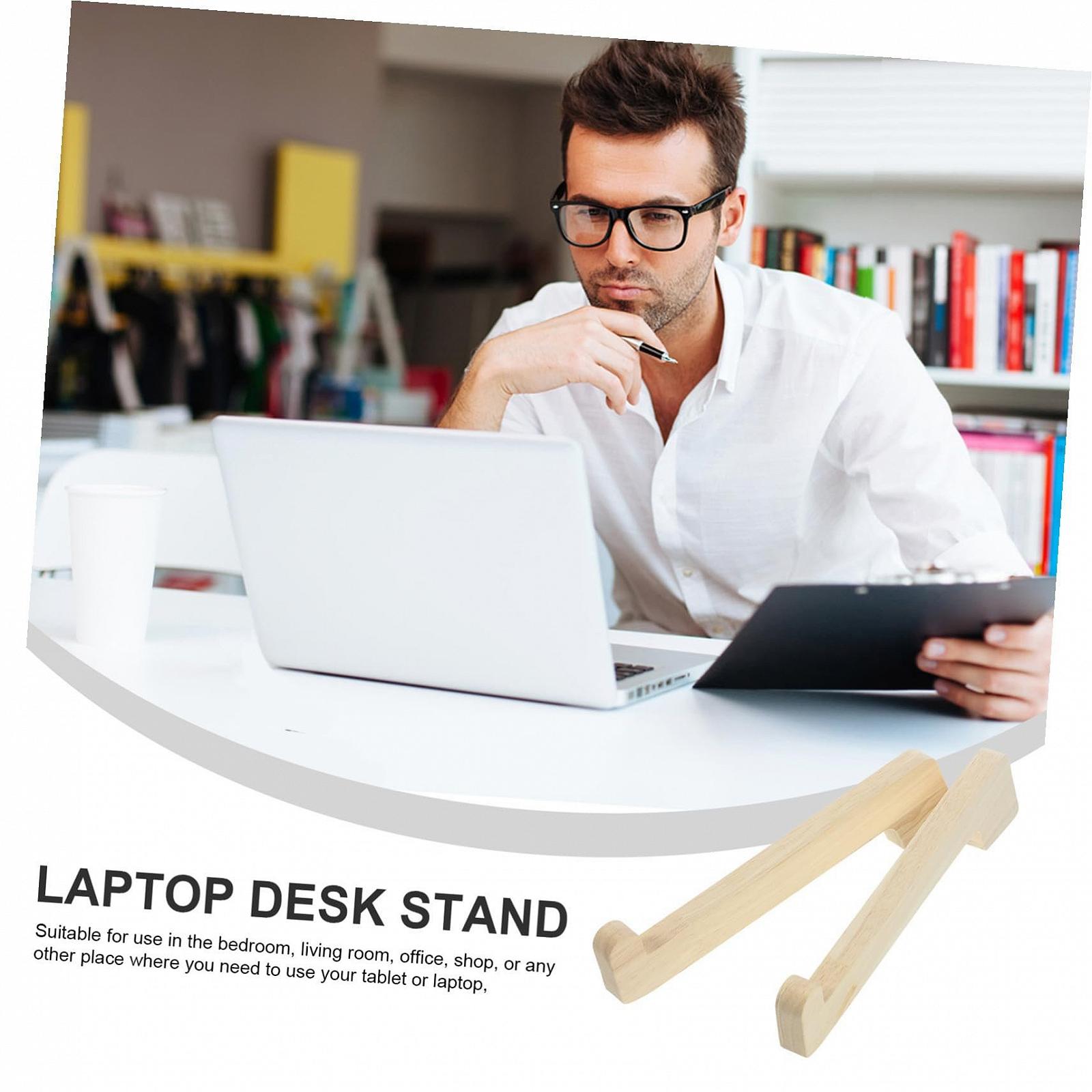 Подставка для ноутбука деревянная для стола, упаковка из 2 штук, фото №4