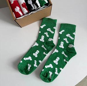 Мужские молодежные носки высокие демисезонные зеленые 39 - 44 размер - Фото 1