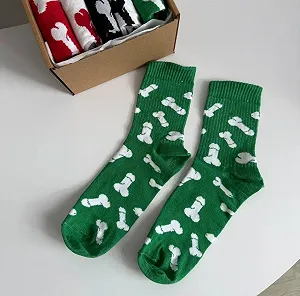 Чоловічі молодіжні шкарпетки високі демісезонні зелені 39 - 44 розмір - Фото 1