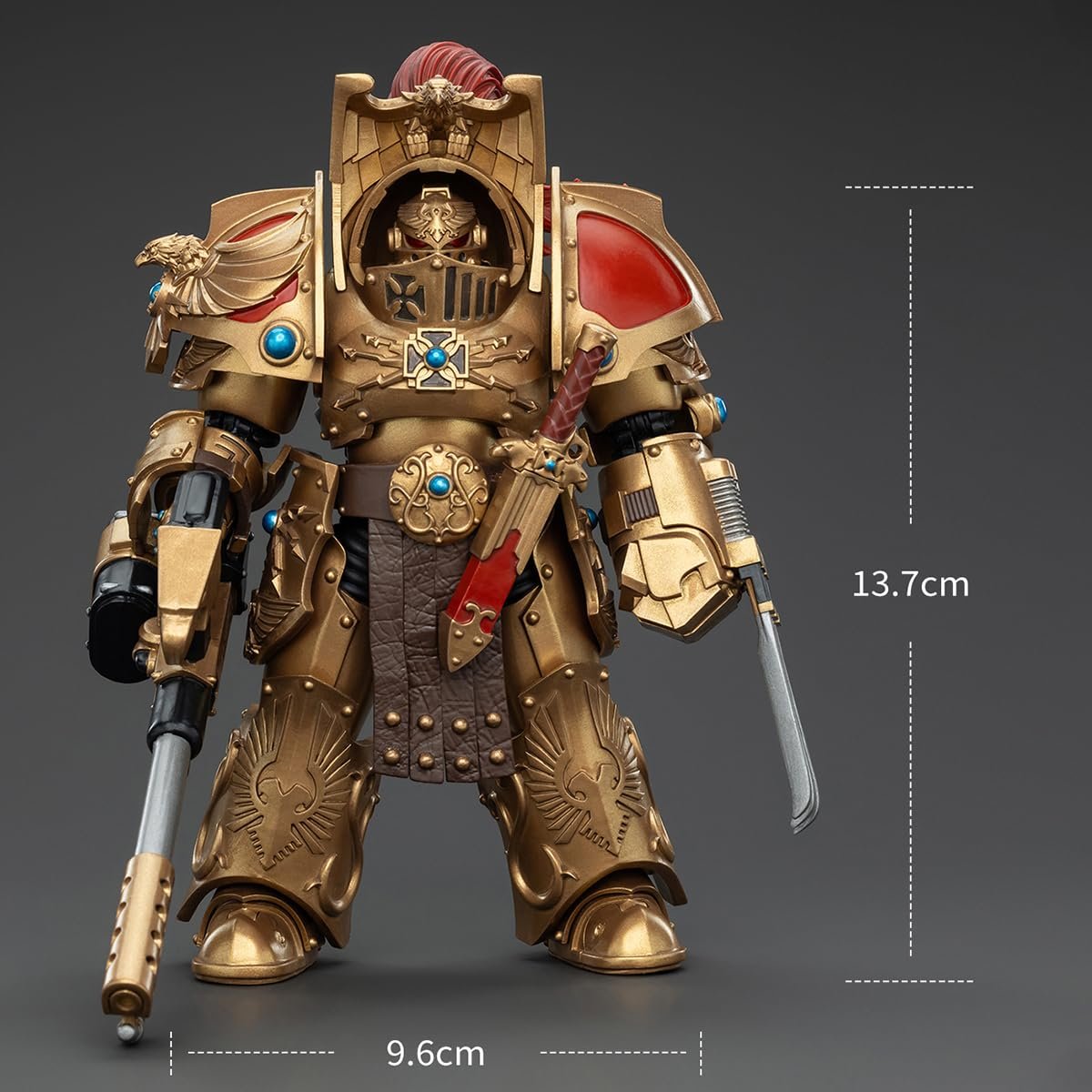 Фигурка Joytoy Warhammer The Horus Heresy 1/18 Legio Custodes Aquilon Terminator Squad Aquilon с огненным копьем Infernus JT00768, фото №6