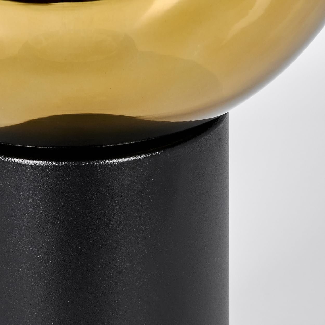 Настільна лампа HOFSTEIN Koyoto Метал/Скло E27 20 см Black/Gold/Clear, фото №6