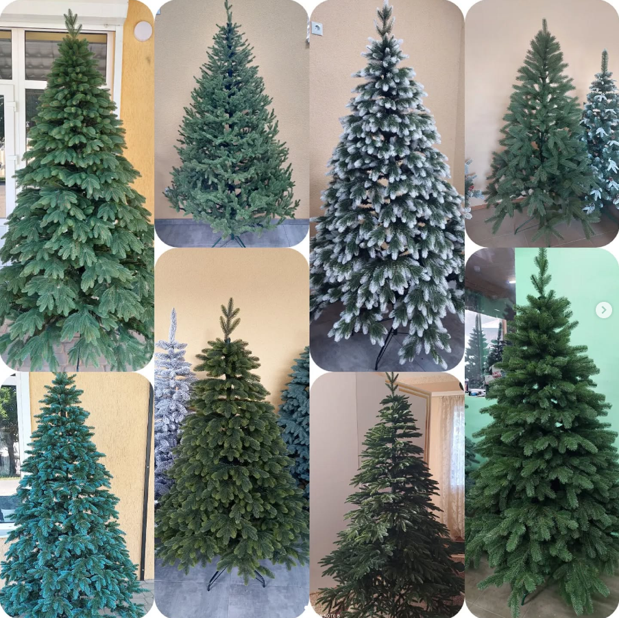 🎄 Ялинка штучна "Буковельська Зелена Блакитна Засніжена V8" Ялинка лита, фото №7
