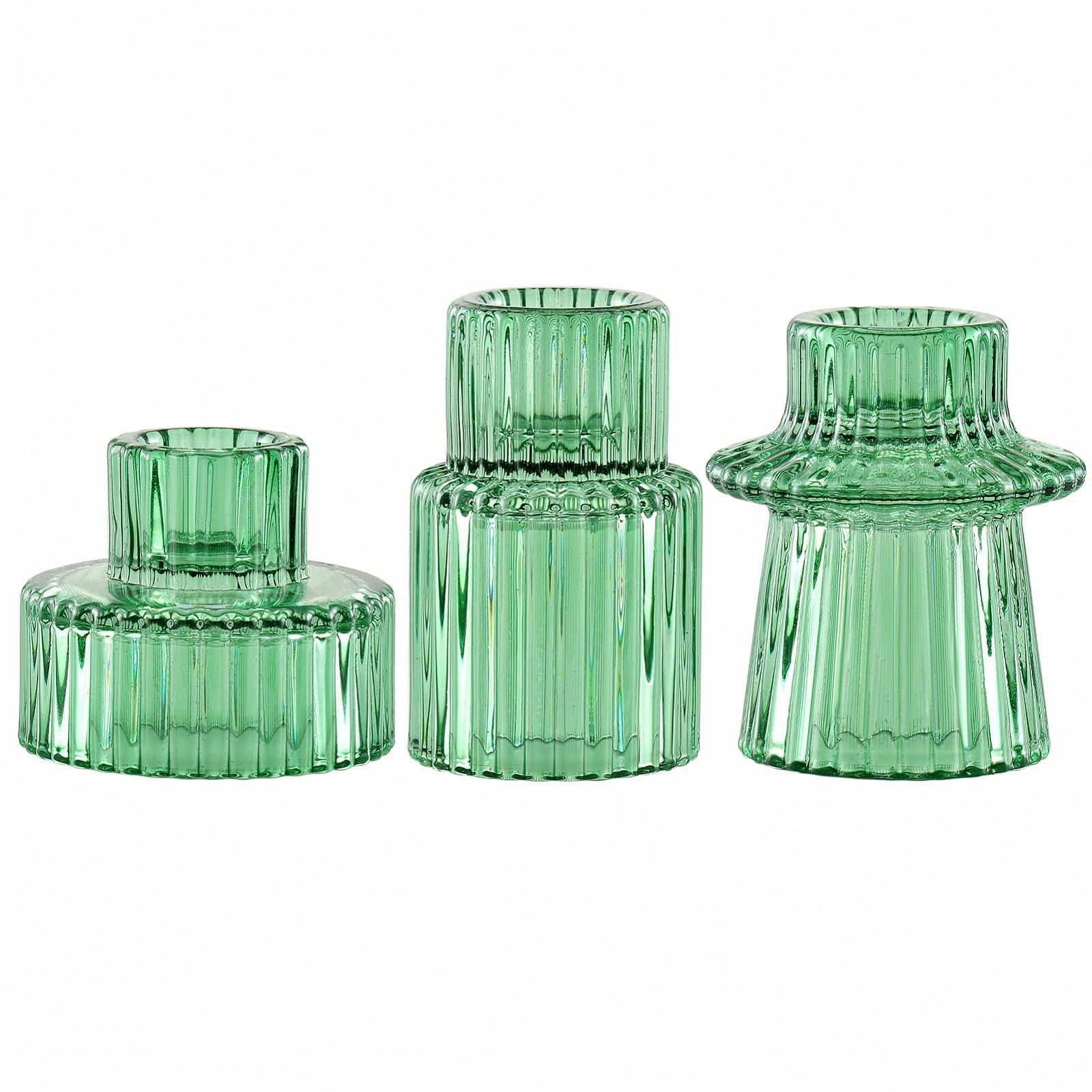 Підсвічник SPETYORT Скляний Набір з 3 Зелених, фото №1 Підсвічник SPETYORT Скляний Набір з 3 Зелених, фото №1