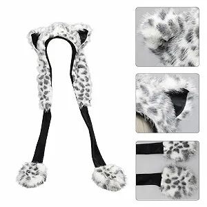 Мягкая плюшевая шапка Ldabrye с мультяшными ушками synthetic.ua - Фото 1