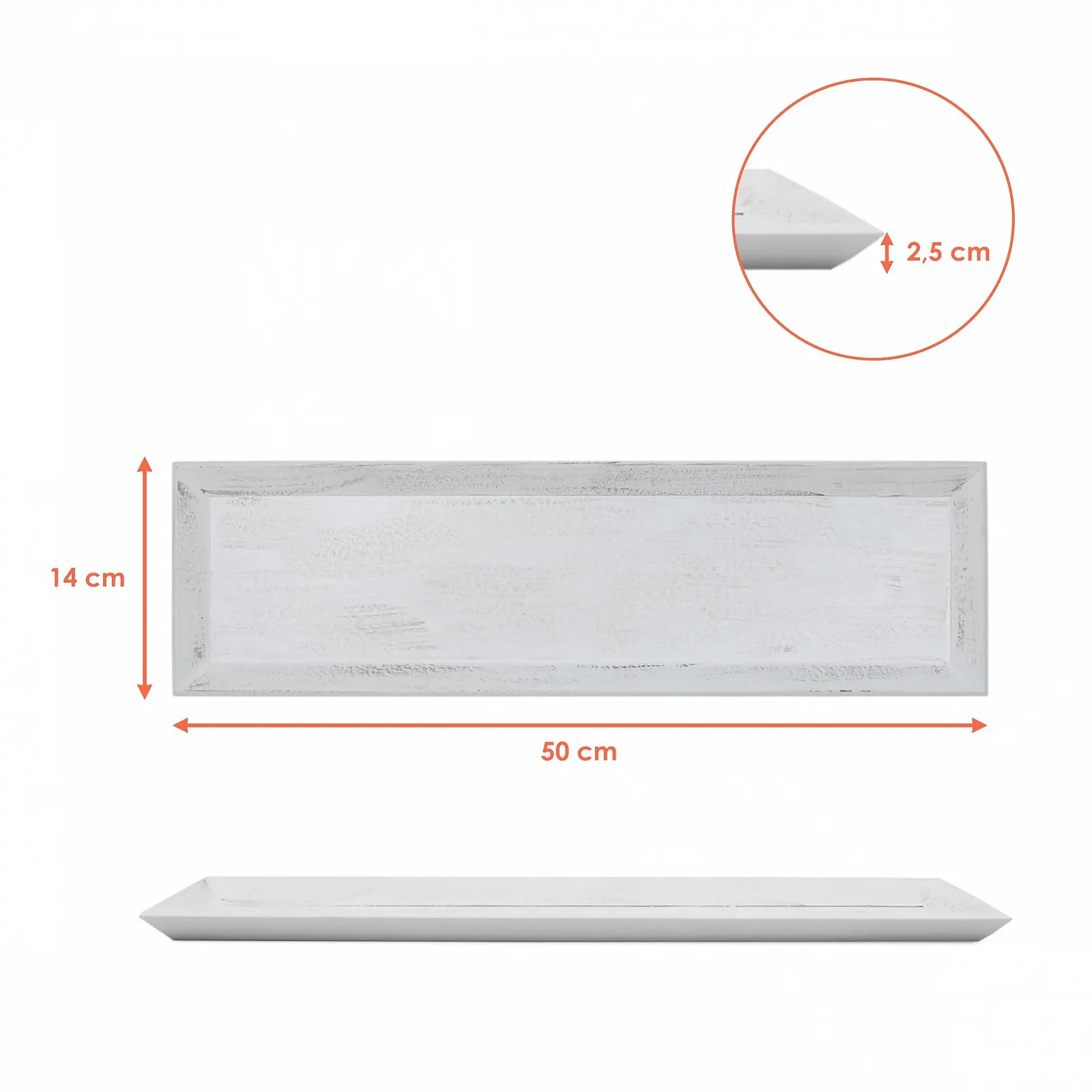 Вінтажний Дерев'яний Піднос Shabby White Настільний Декор, фото №2