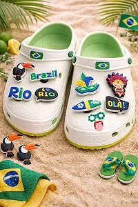 Джибитси Рио-де-Жанейро, украшения для крокс, набор из 9 шт. - Фото 1