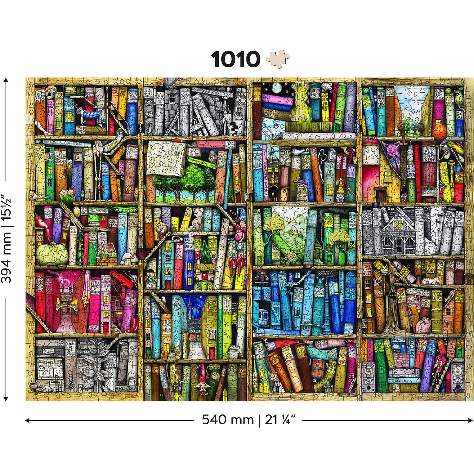 Пазл WOODEN.CITY Bookcase 1000 деталей 51.9 x 37.5 см дерев'яний бібліотека, фото №4