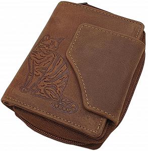Гаманець myledershop Жіночий Шкіряний Портретного Формату з Мотивом Кота - Фото 1