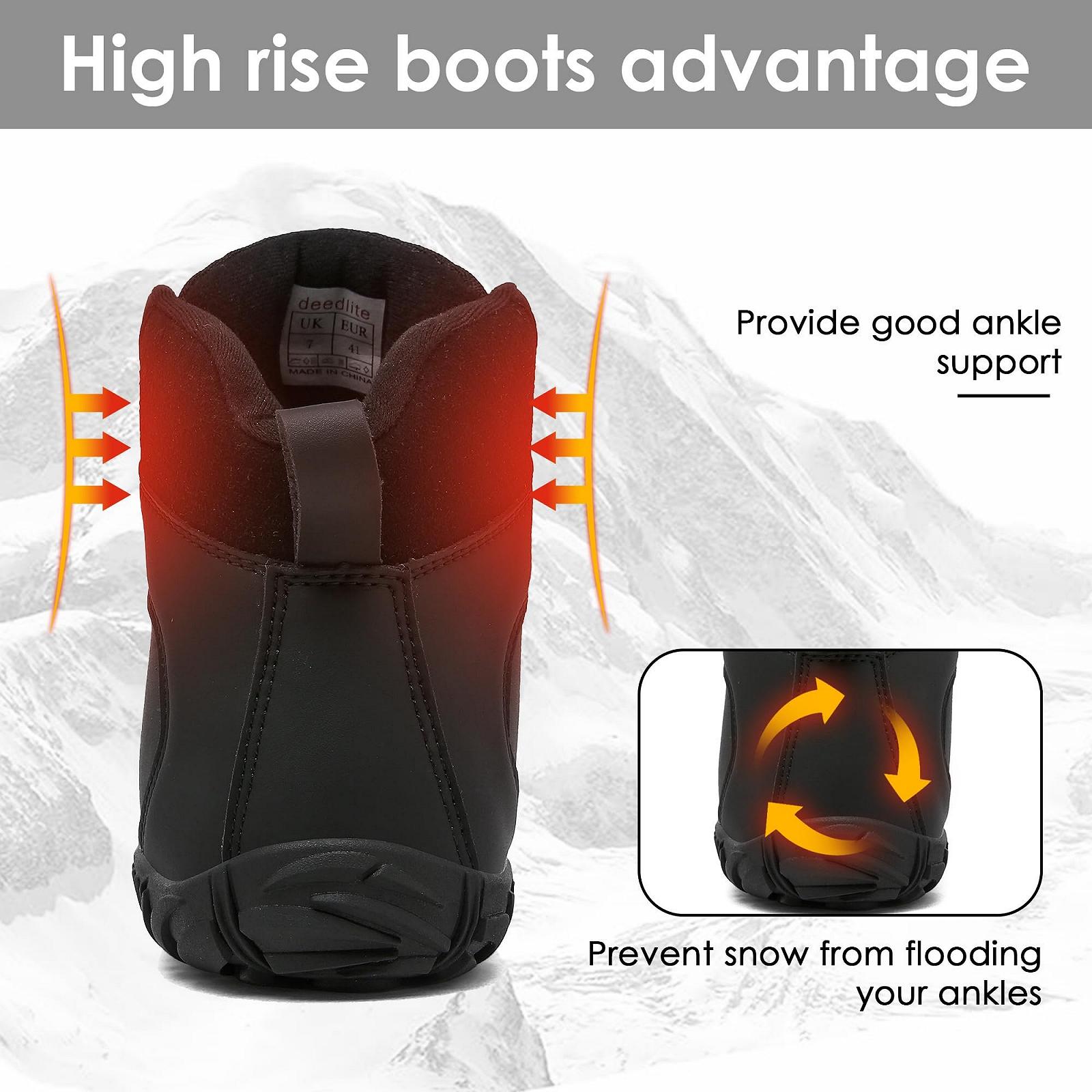 Зимние мужские ботинки Waterproof Warm Snow Boots Non-Slip Outdoor Trekking Shoes, фото №5 Зимние мужские ботинки Waterproof Warm Snow Boots Non-Slip Outdoor Trekking Shoes, фото №5