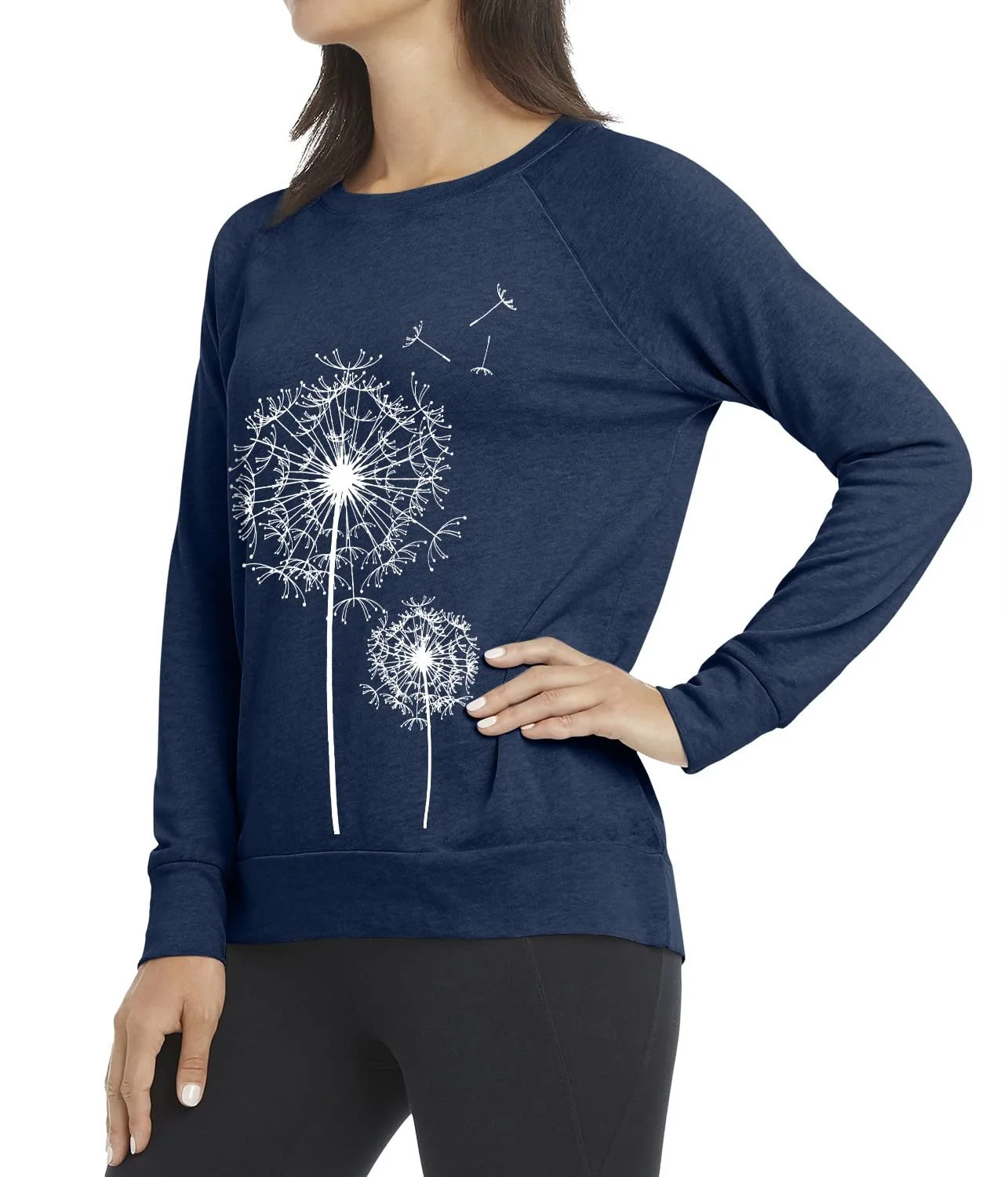 Свитшот Minetom Женский С буквами принт Осенний с длинными рукавами Круглый вырез Свободный Повседневный Топ Спортивный Уличный стиль Без капюшона Осенний Зимний, фото №3