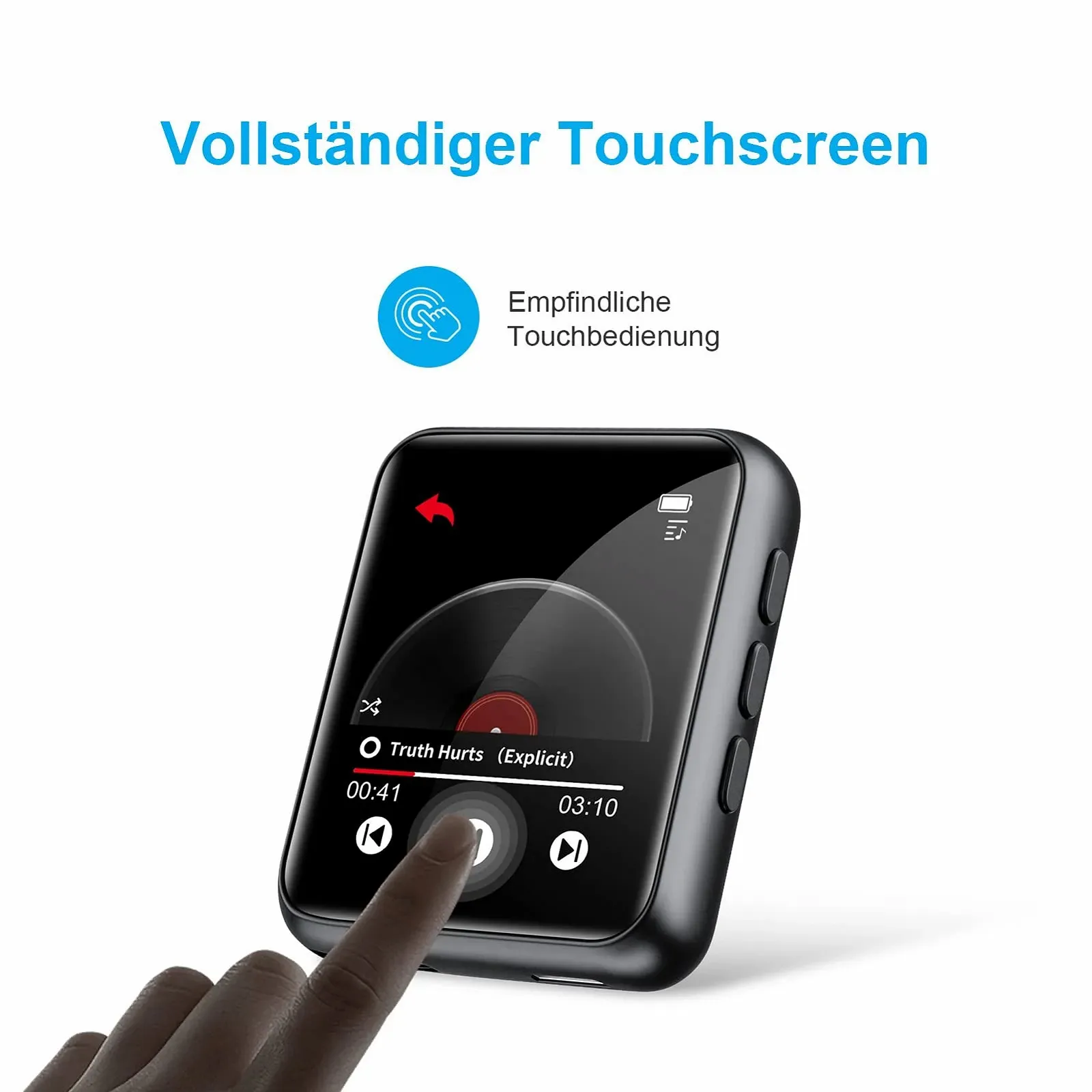 MP3-плеер Full Touchscreen Bluetooth 5.0, 64 ГБ, HiFi Lossless Sound, с динамиком, диктофоном, линейной записью, FM-радио, электронной книгой, шагомером, поддержкой до 128 ГБ, фото №3 MP3-плеер Full Touchscreen Bluetooth 5.0, 64 ГБ, HiFi Lossless Sound, с динамиком, диктофоном, линейной записью, FM-радио, электронной книгой, шагомером, поддержкой до 128 ГБ, фото №3