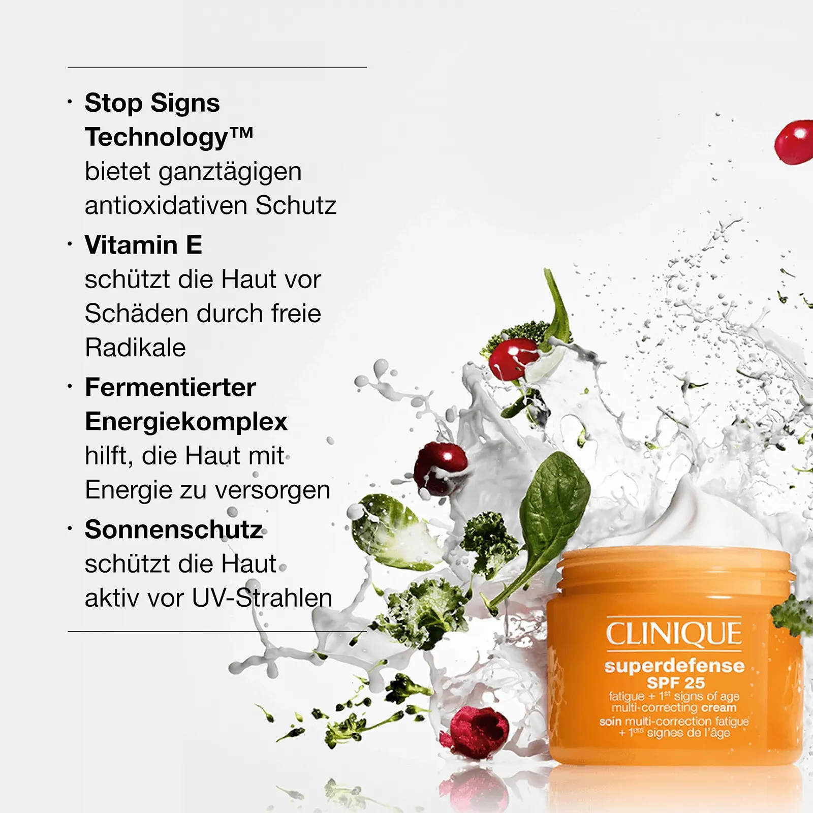 Мультикорегуючий денний крем Clinique Superdefense™ Broad Spectrum SPF 25 проти ознак втоми та перших ознак старіння, фото №3 Мультикорегуючий денний крем Clinique Superdefense™ Broad Spectrum SPF 25 проти ознак втоми та перших ознак старіння, фото №3