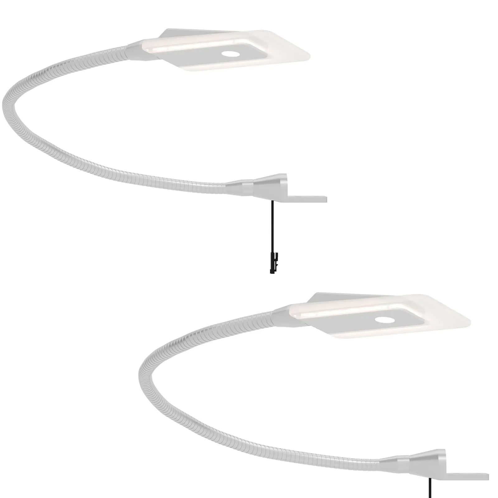 Приліжкова лампа для читання LED 4 Вт гнучка алюмінієва, фото №1