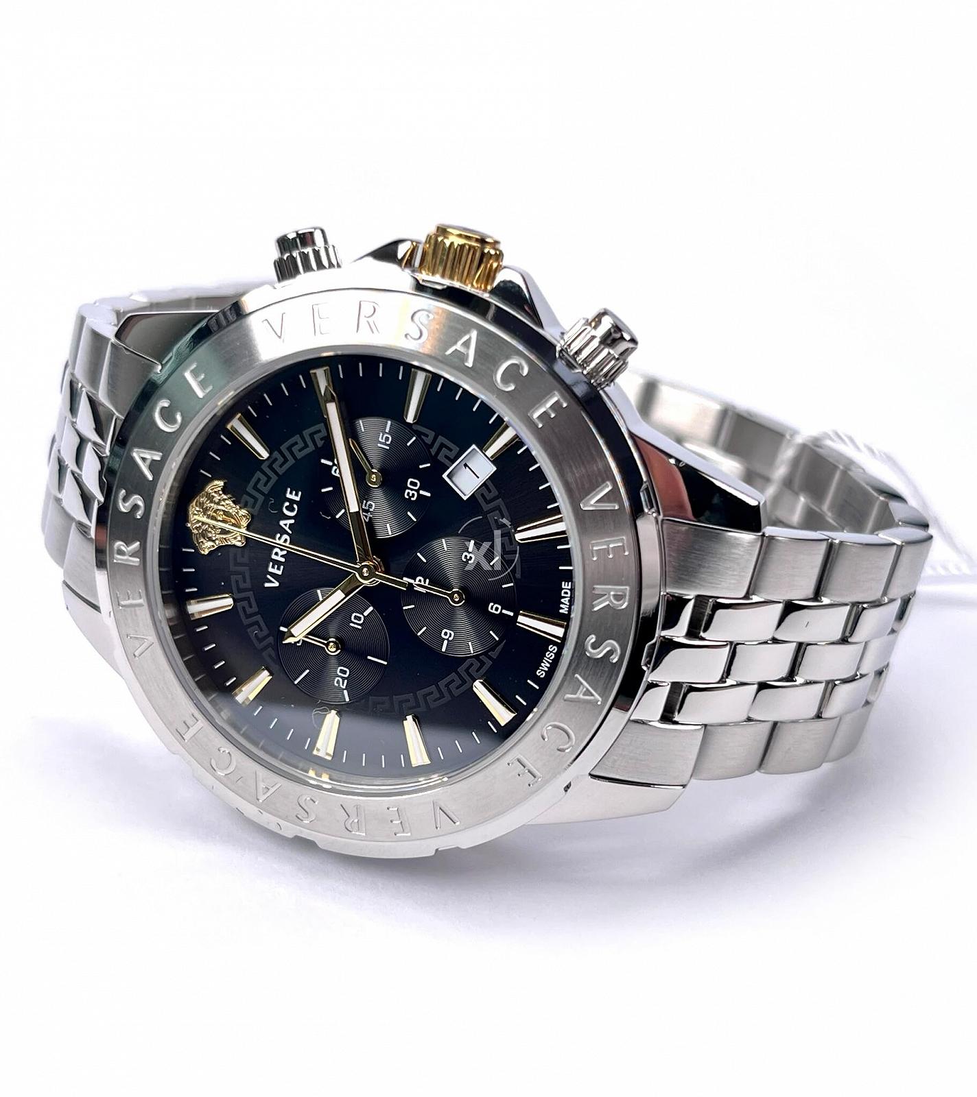 Мужские часы Versace Signature VEV601523 Chrono 44 мм браслет, фото №2 Мужские часы Versace Signature VEV601523 Chrono 44 мм браслет, фото №2