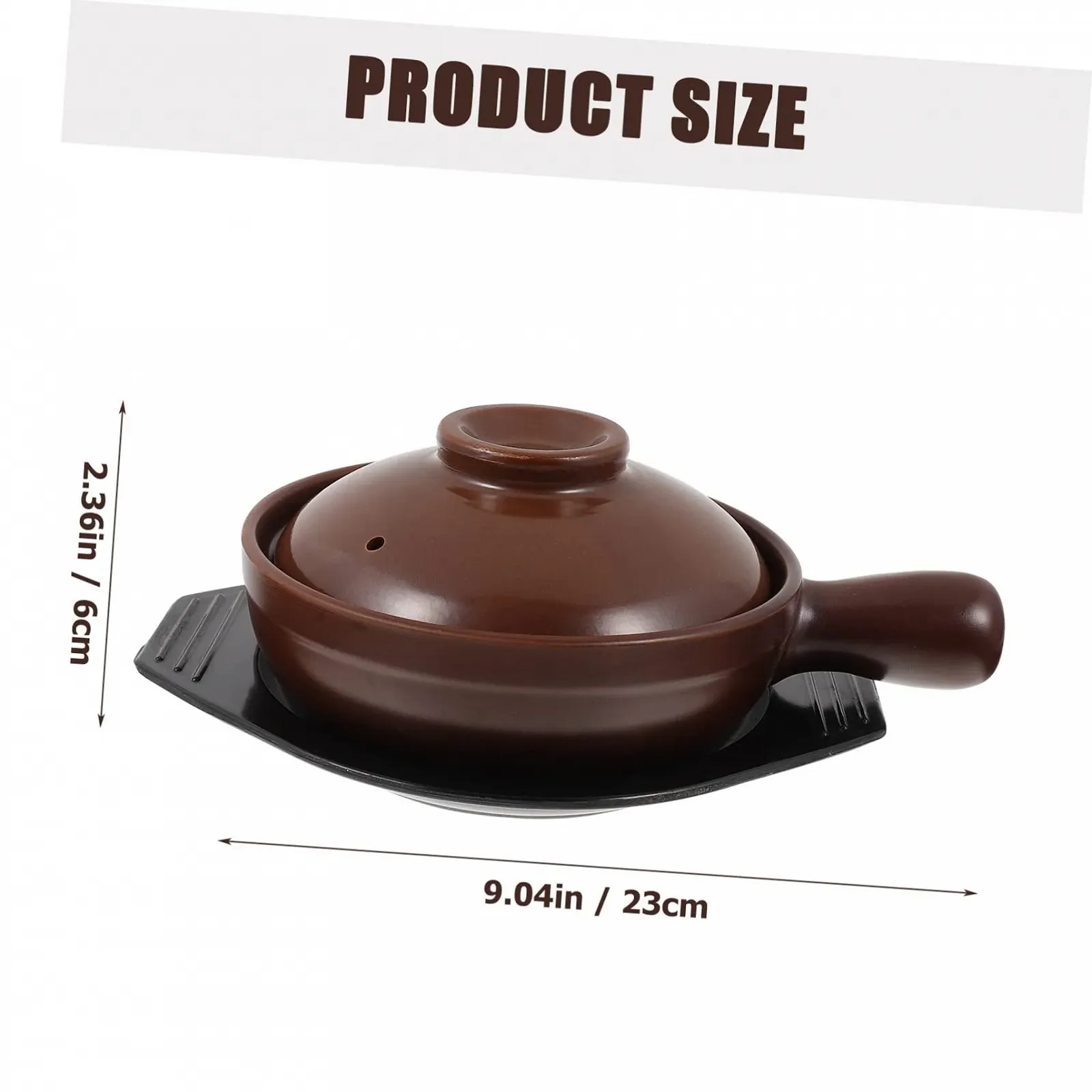 Керамическая кастрюля Термостойкая Кислото- и щелочестойкая Глазурованная нескользящая ручка, фото №2