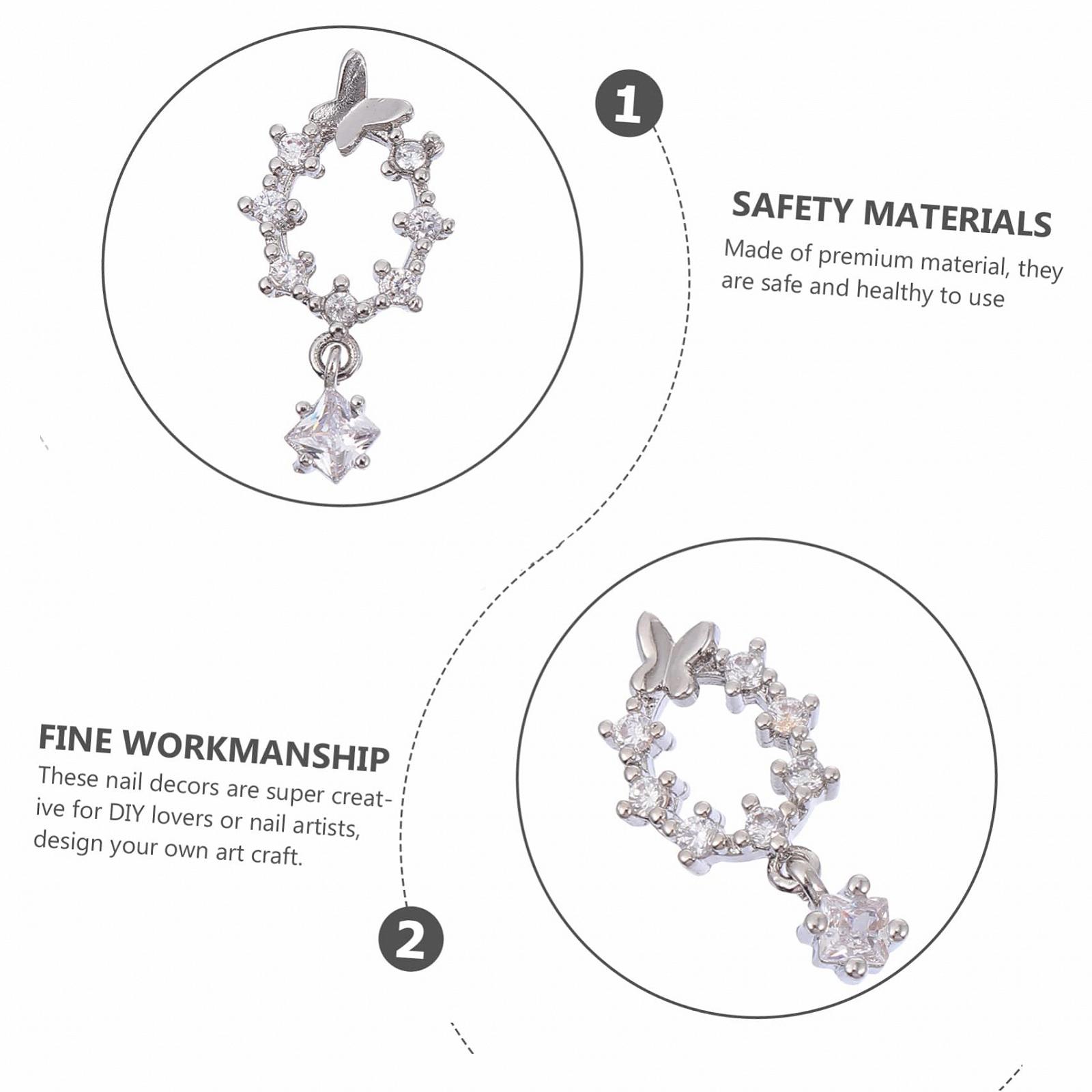 Украшения для ногтей minkissy из циркония, 9 шт., фото №4