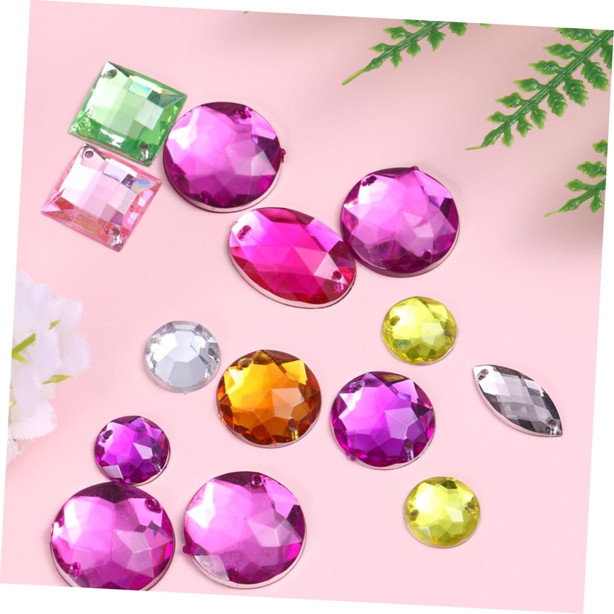 Стразы акриловые Healvian Разные формы 100 шт, разноцветные, фото №9