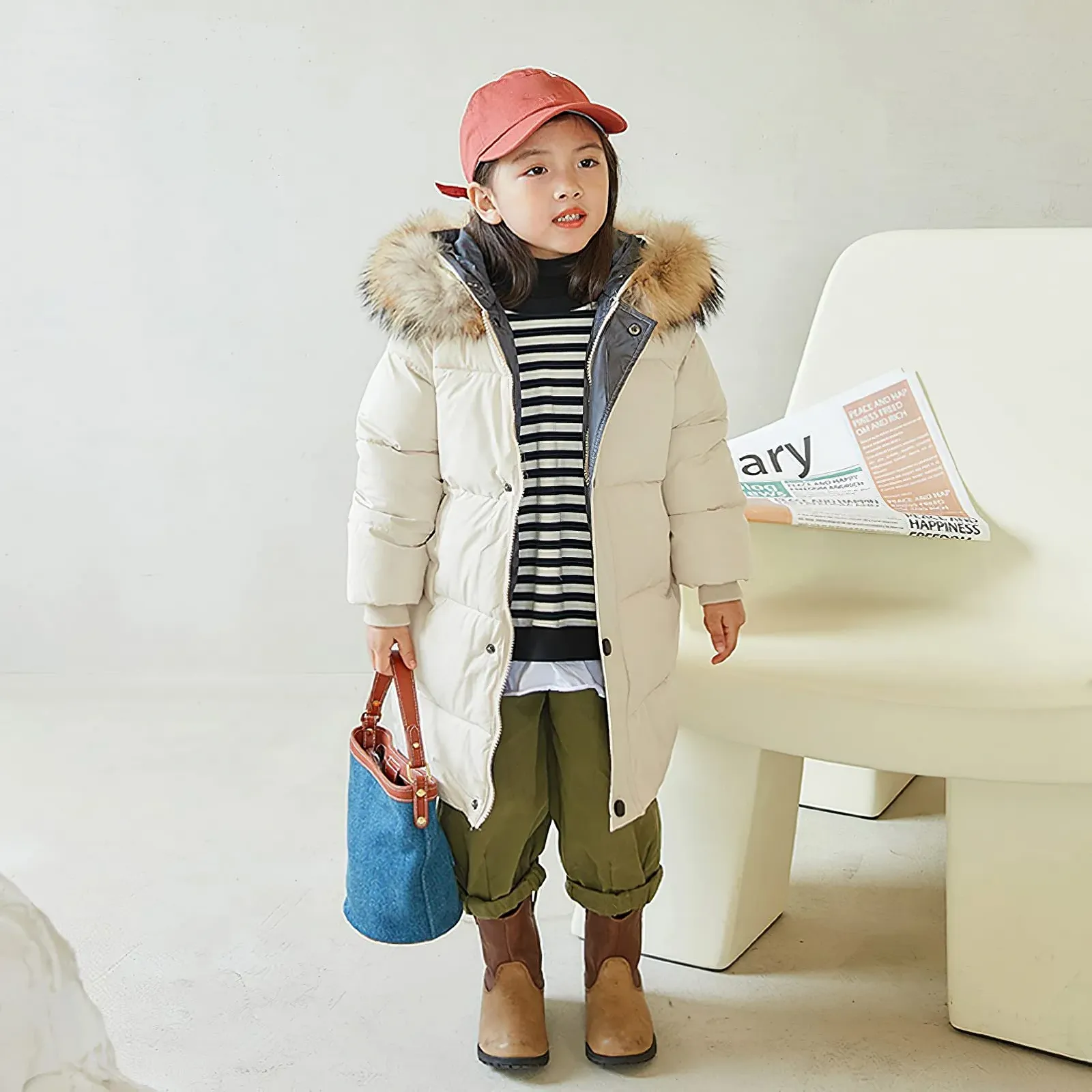 Куртка Amropi Дитяча Зимова з Капюшоном для дівчаток, фото №3