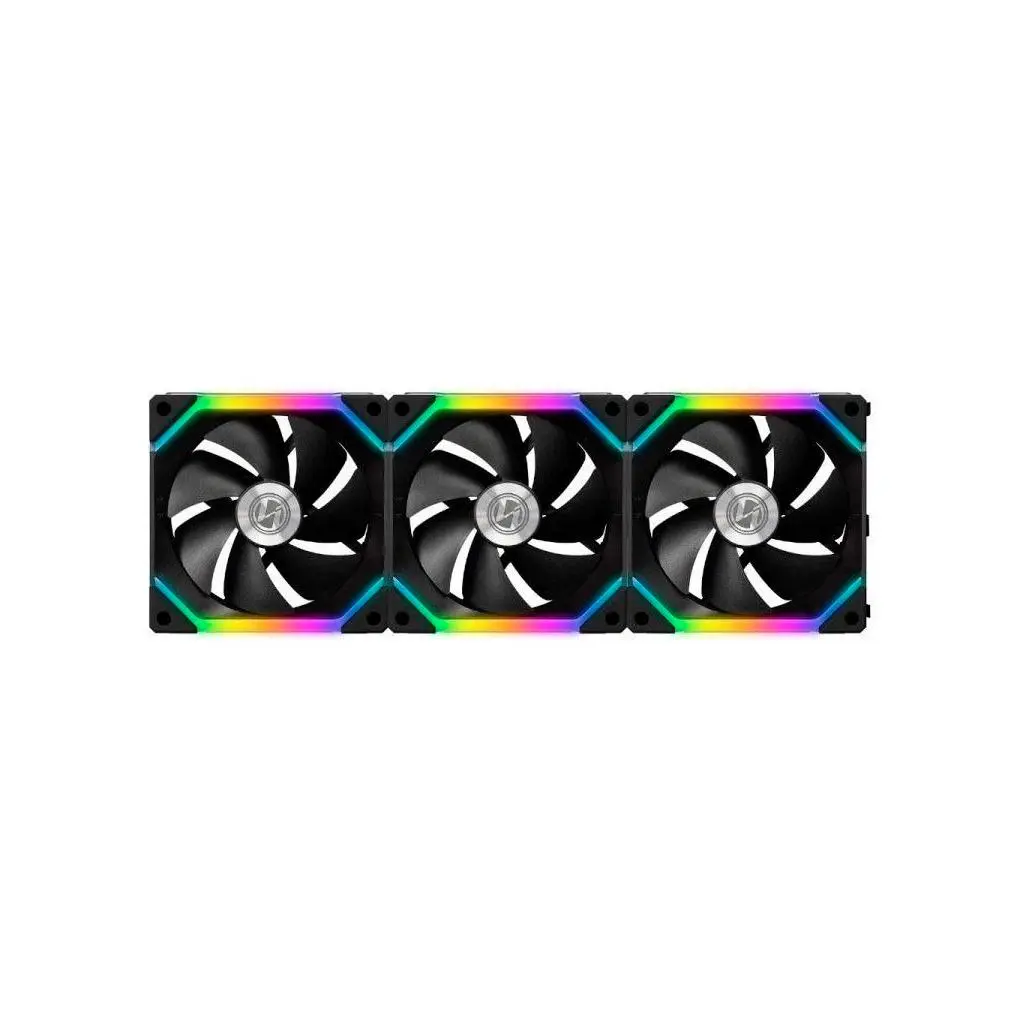 Кулер до корпусу Lian Li ST120-3 Triple Black (G99.12ST3B.00), фото №1