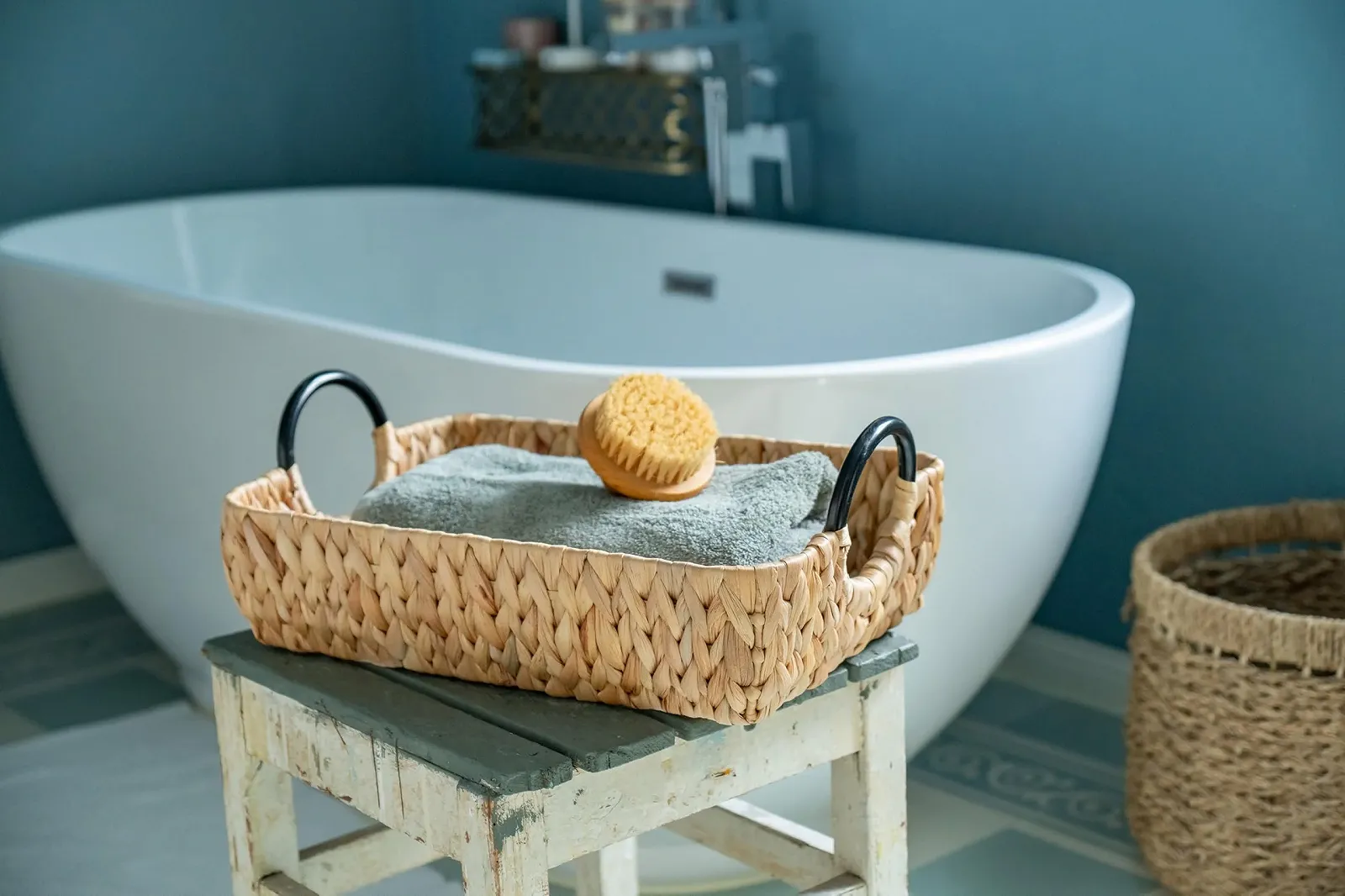 Піднос Decorasian Плетений з водяного гіацинту Прямокутний з ручками, фото №6