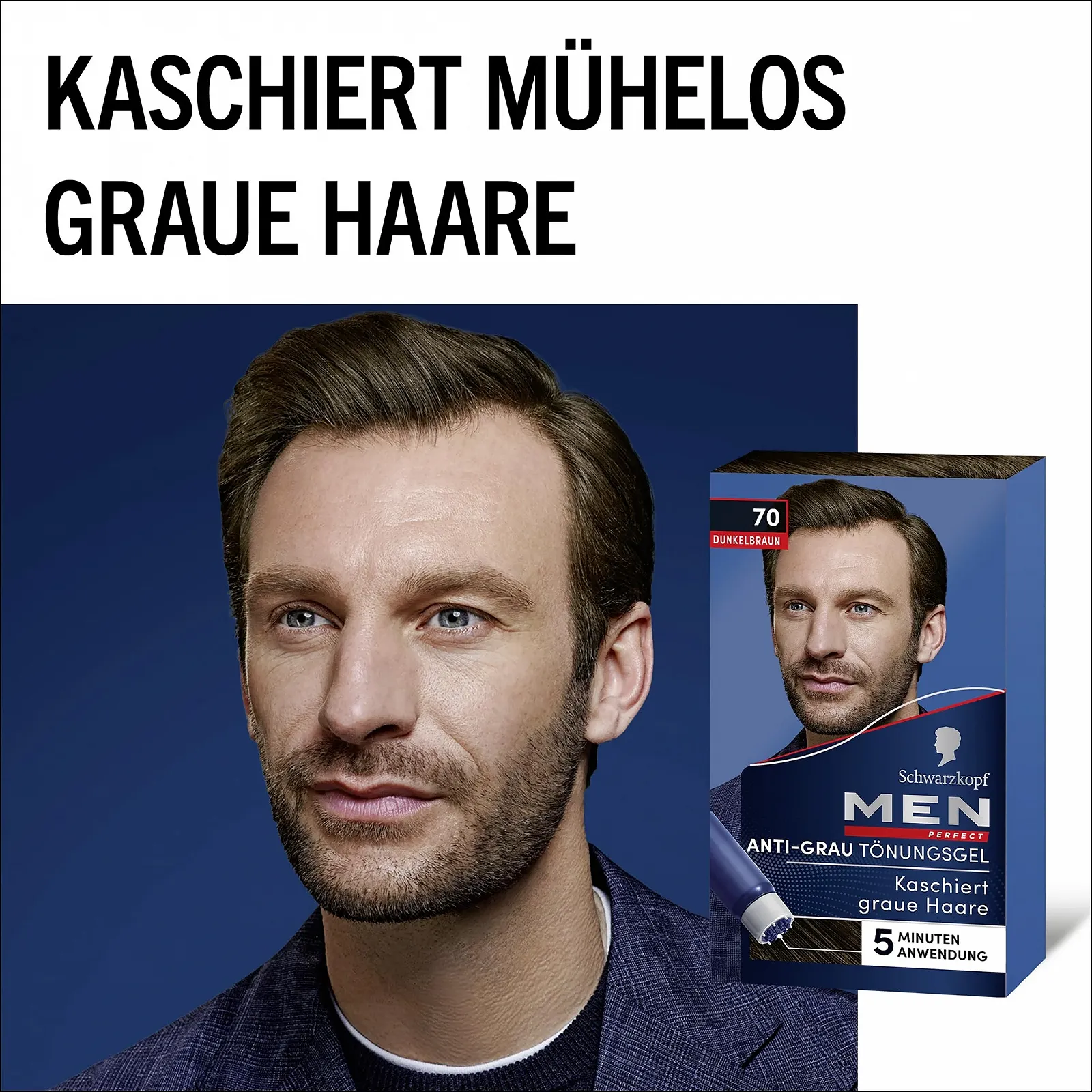 Гель-фарба для волосся Schwarzkopf Men Perfect проти сивини, 70 Натуральний темно-коричневий, 3 x 40 мл, фото №6 Гель-фарба для волосся Schwarzkopf Men Perfect проти сивини, 70 Натуральний темно-коричневий, 3 x 40 мл, фото №6