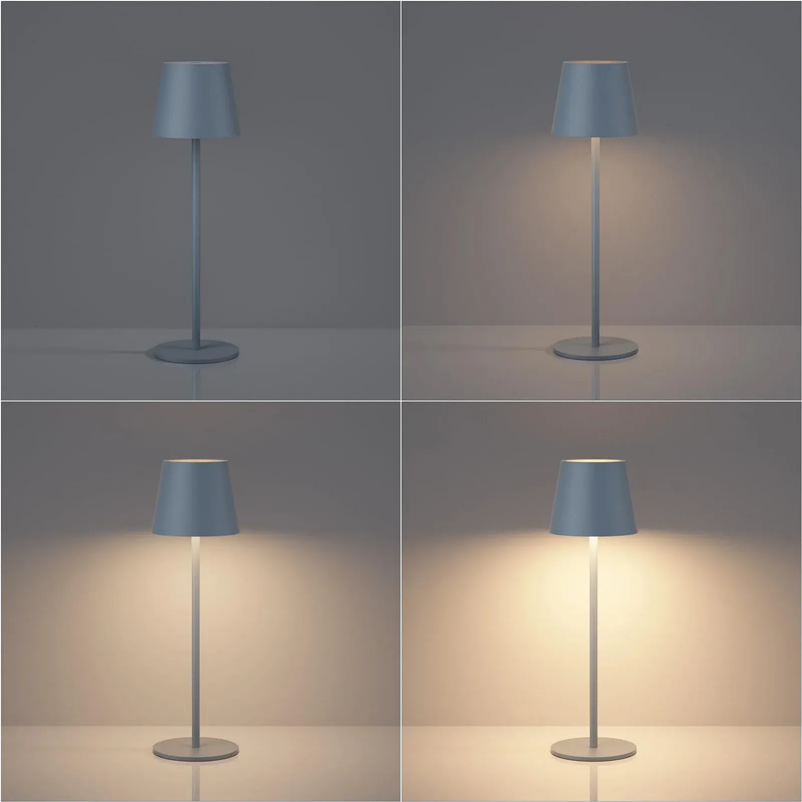 Настільна лампа Aipsun (Набір із 2 шт.) акумуляторна LED 6000 mAh бездротова IP54 синя, фото №7