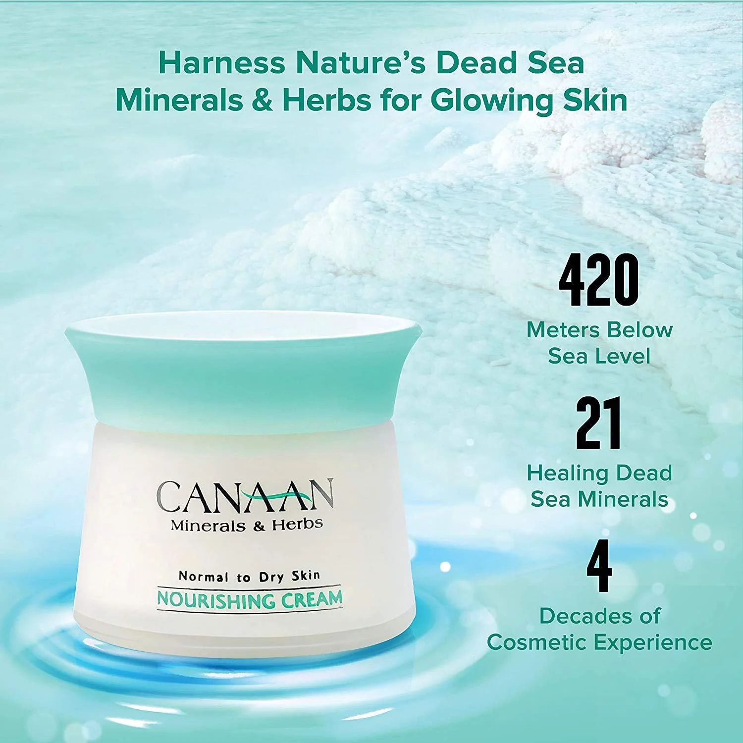 Поживний крем для обличчя CANAAN Dead Sea Minerals & Herbs для нормальної та сухої шкіри 50 мл, фото №6