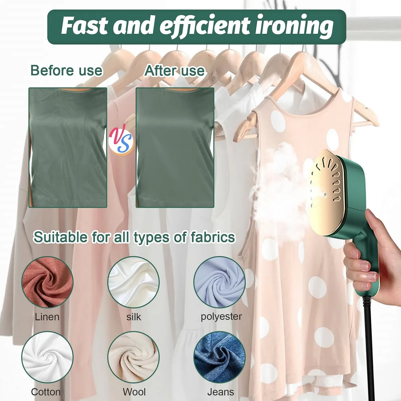 Дорожня парова праска Idota Travel Iron Mini 50 мл, фото №5