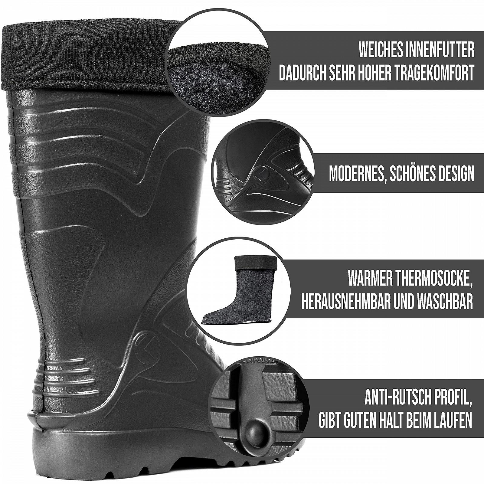 Сапоги утепленные CLIMBR Ultralight Wellington мужские EVA Thermal 40-49 теплые зимние сапоги рабочие сапоги для рыбалки, фото №4