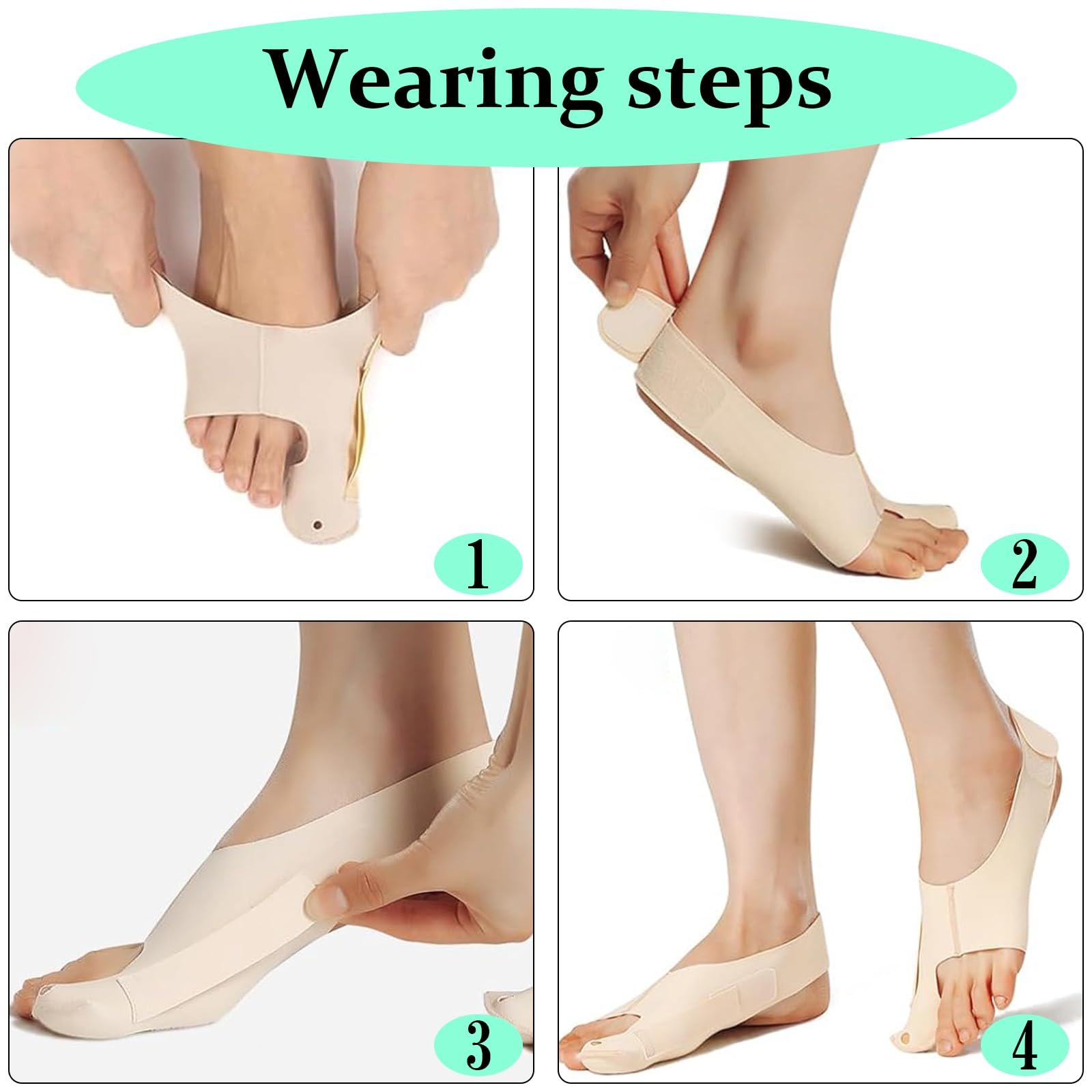 Комплект із 2 бандажів Hallux Valgus, ультратонка тканина для корекції Hallux Valgus, фото №3