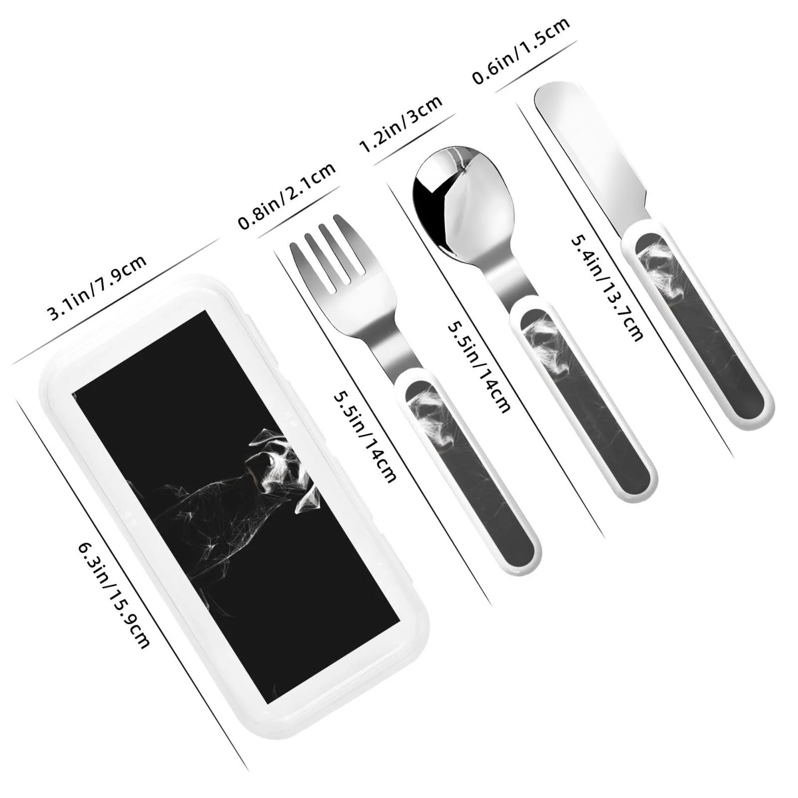 Дитячий набір столових приборів з принтом собаки Трикомпонентний, фото №3 Дитячий набір столових приборів з принтом собаки Трикомпонентний, фото №3