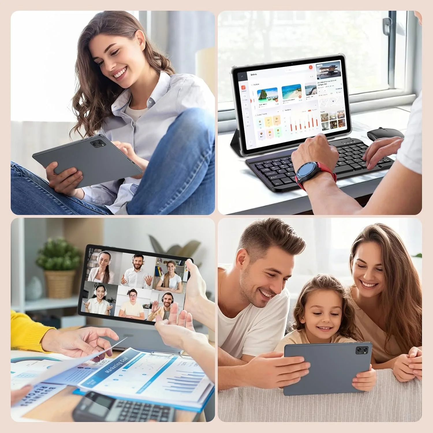 Планшет 10" TABWEE T20 (8+16)/256Gb 8 ядер Android 15 5000 mAh Серый, фото №7