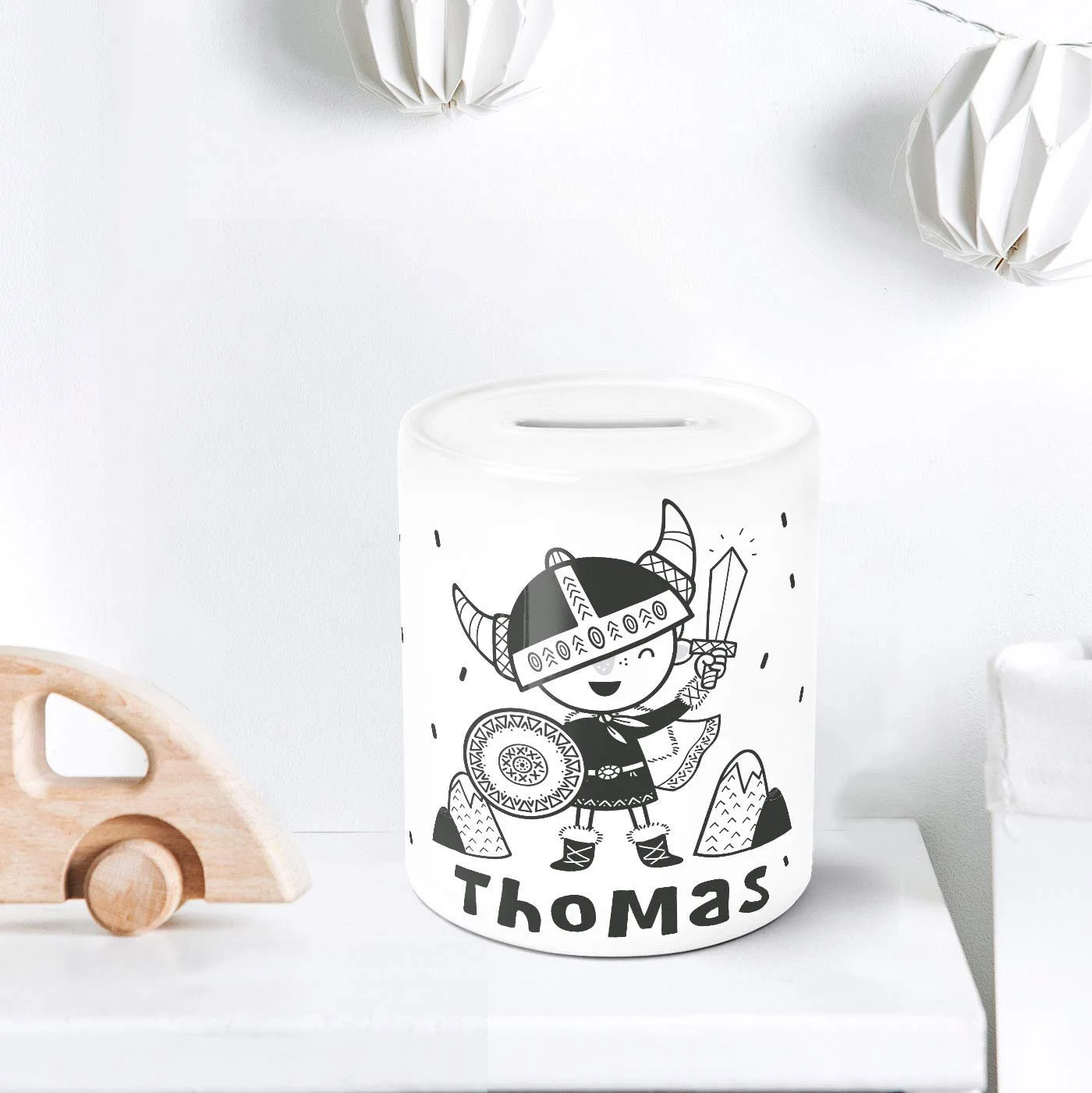 Скарбничка дитяча Small Viking Skandi Style керамічна, фото №5