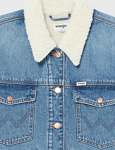 Джинсовая куртка Wrangler Heritage Sherpa для женщин synthetic.ua - Фото 1