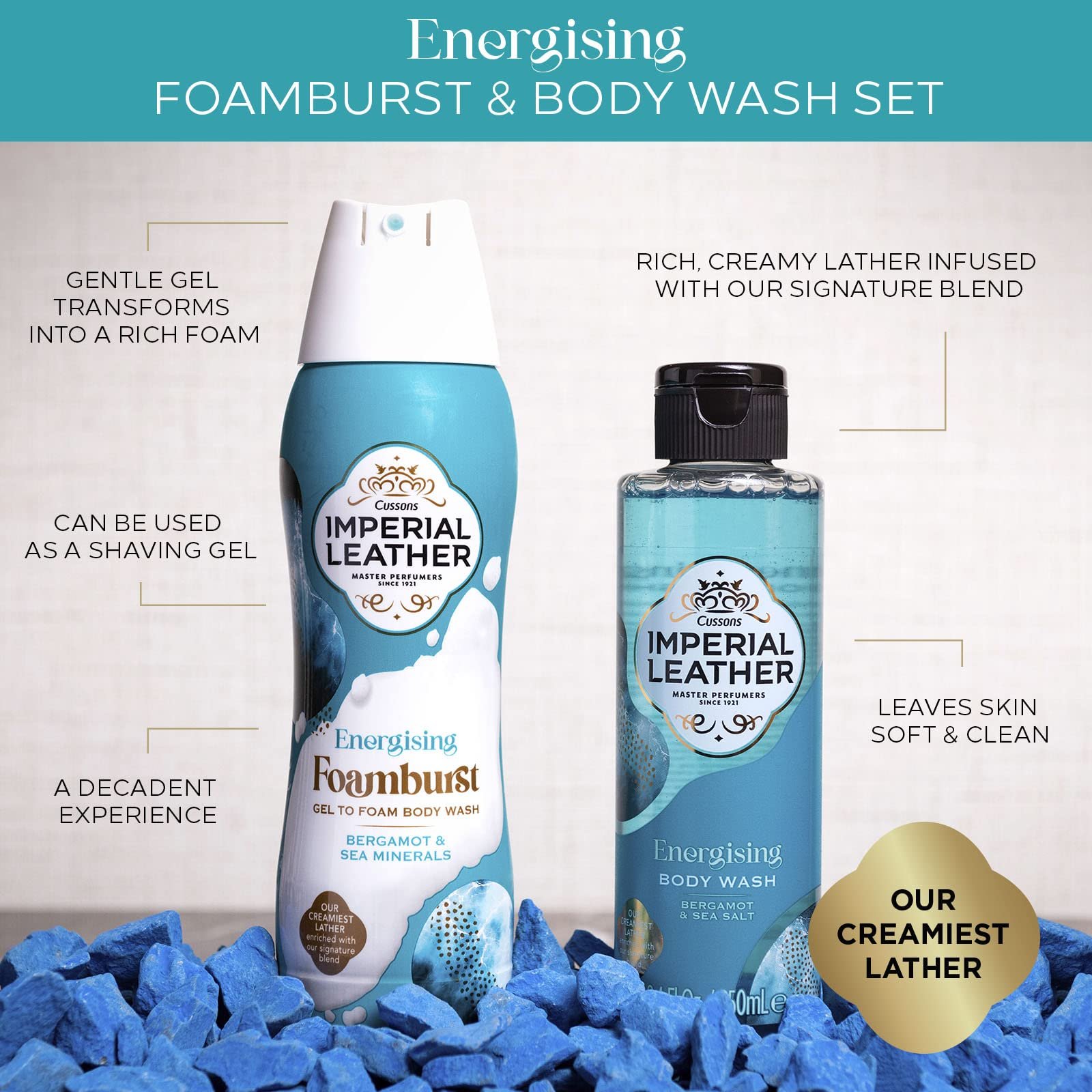 Гель-піна для душу Imperial Leather Foamburst Bergamot and Sea Minerals 200 мл (упаковка з 6 шт.), фото №5