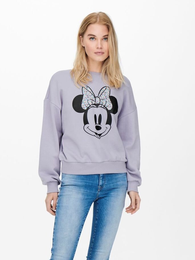 Худі ONLDISNEY LIFE L/S MINNIE FLOWER BOX SWT 15250095-Cosmic Sky-Print:MINNIE HAPPY ONLY Бузковий S, фото №1