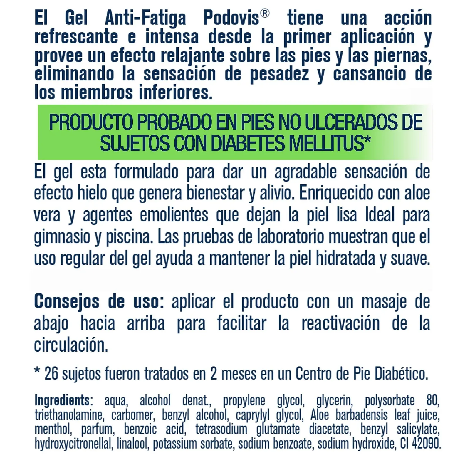 Гель для ног podovis Anti-Fatigue с эффектом льда против усталости и тяжести, 150 мл, фото №7