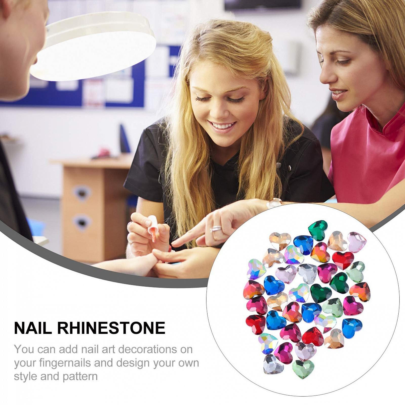 Стразы для ногтей Сердце POPETPOP 150 штук Разноцветные, фото №4