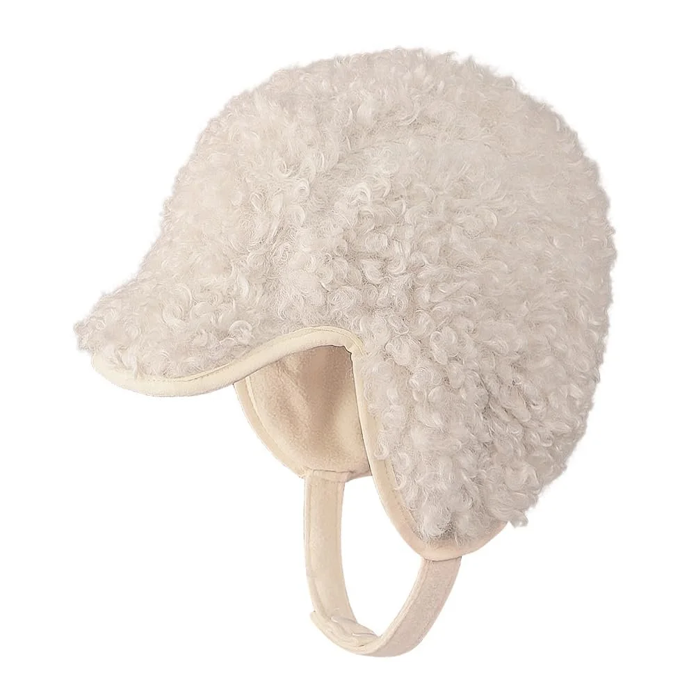 Зимняя шапка-ушанка для девочек, искусственная шерсть, ветрозащитная, фото №4 Зимняя шапка-ушанка для девочек, искусственная шерсть, ветрозащитная, фото №4